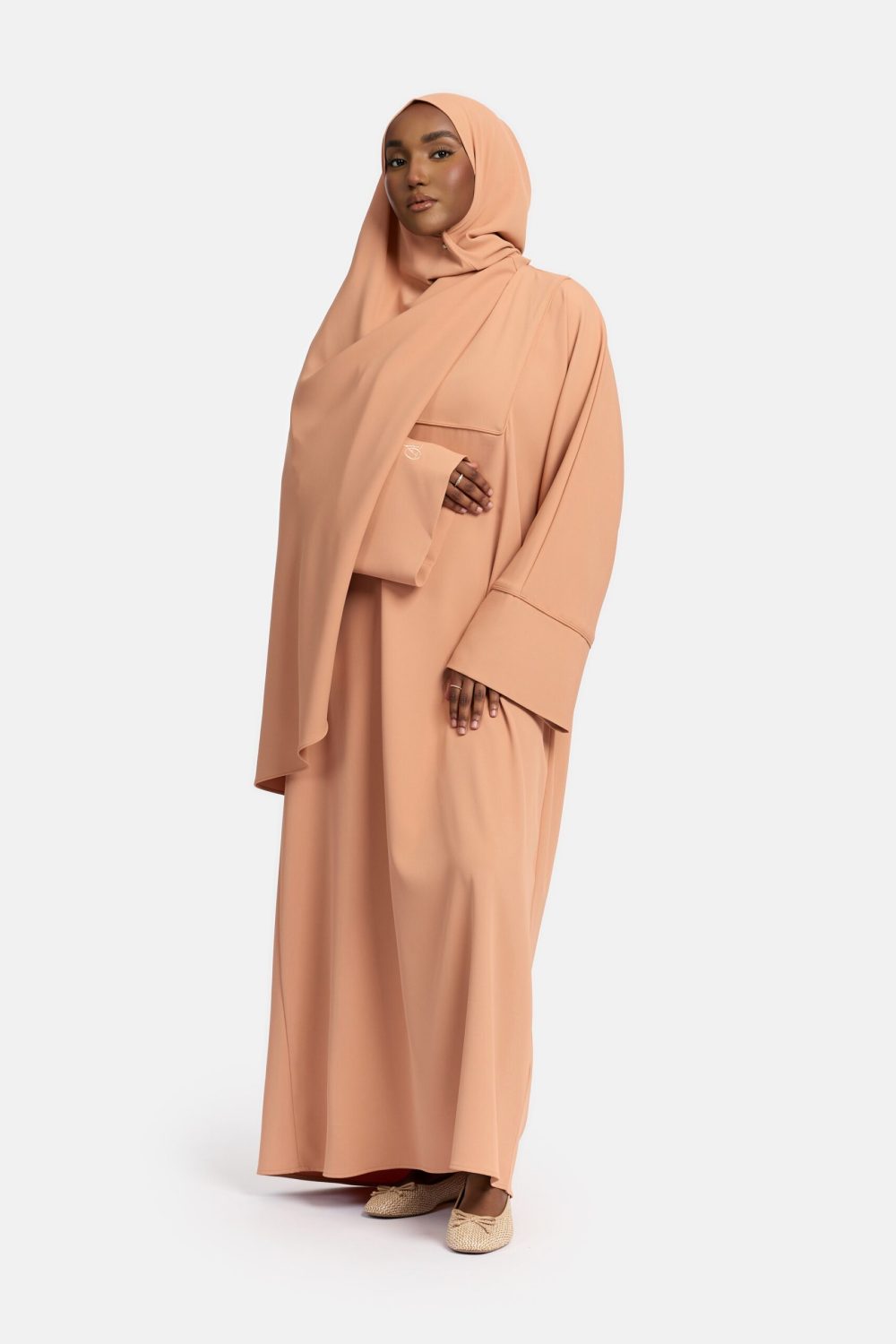 Farasha Éclat abaya Pastel Orange - Afbeelding 2