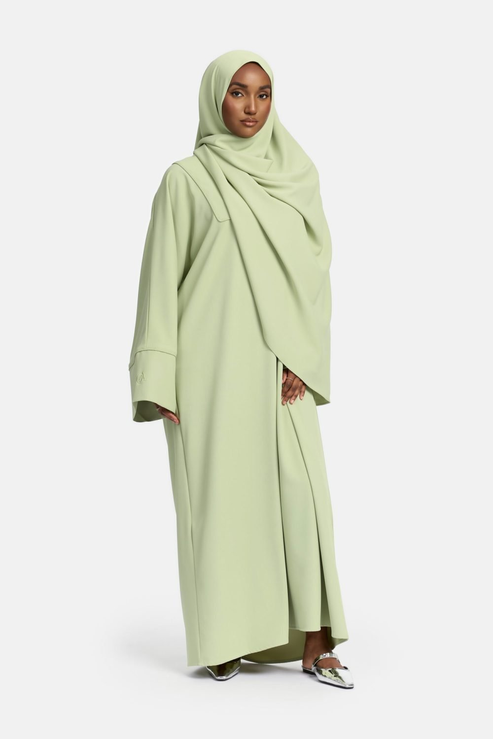 Farasha Éclat abaya Pastel Green