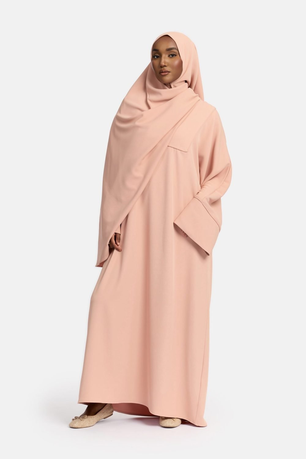 Farasha Éclat abaya Soft Peach - Afbeelding 2