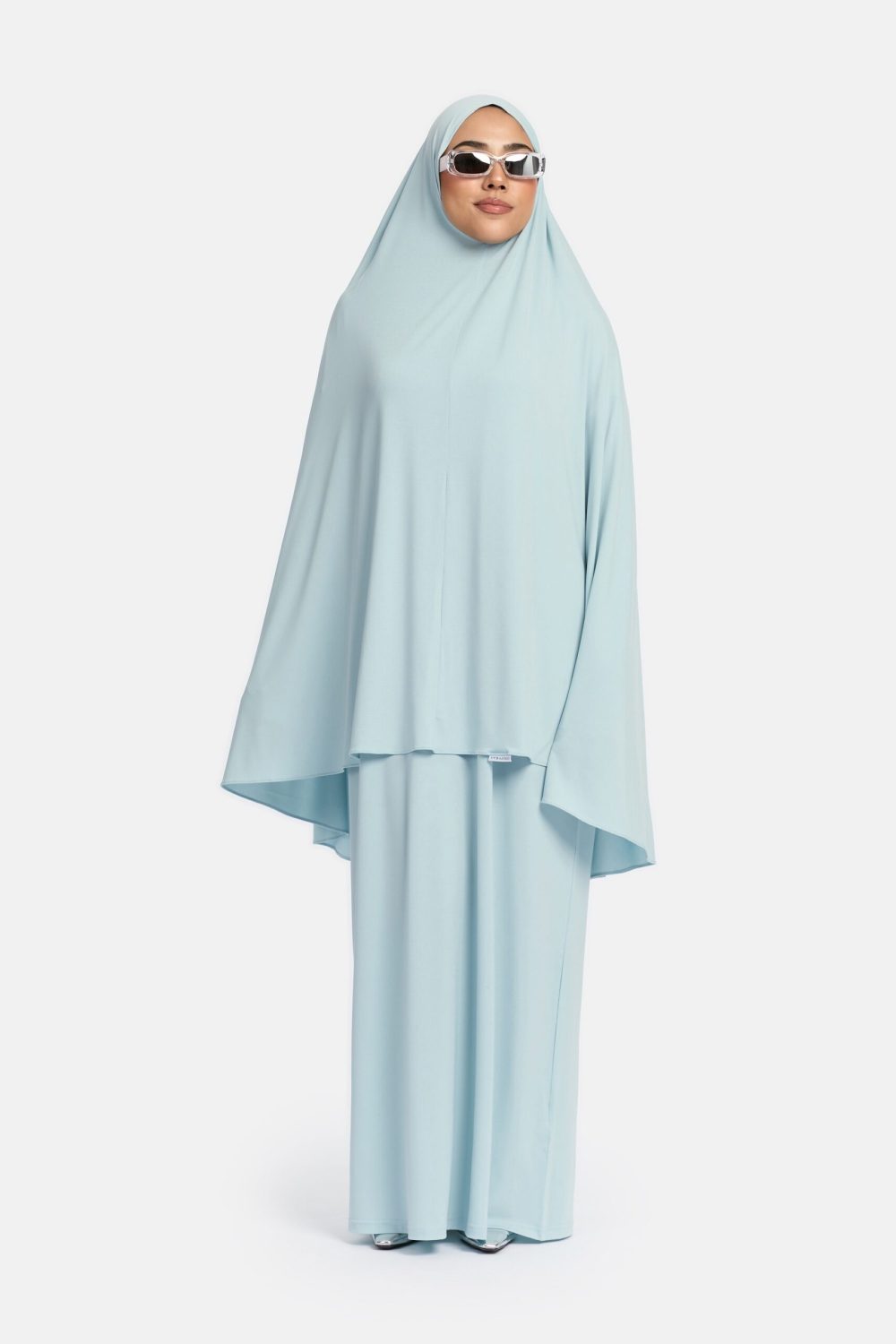 Jersey abaya set Baby Blue - Afbeelding 2