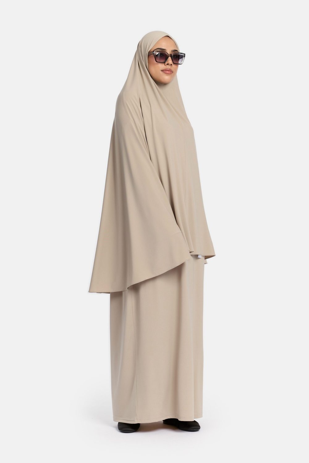Jersey abaya set Pure Bone - Afbeelding 2