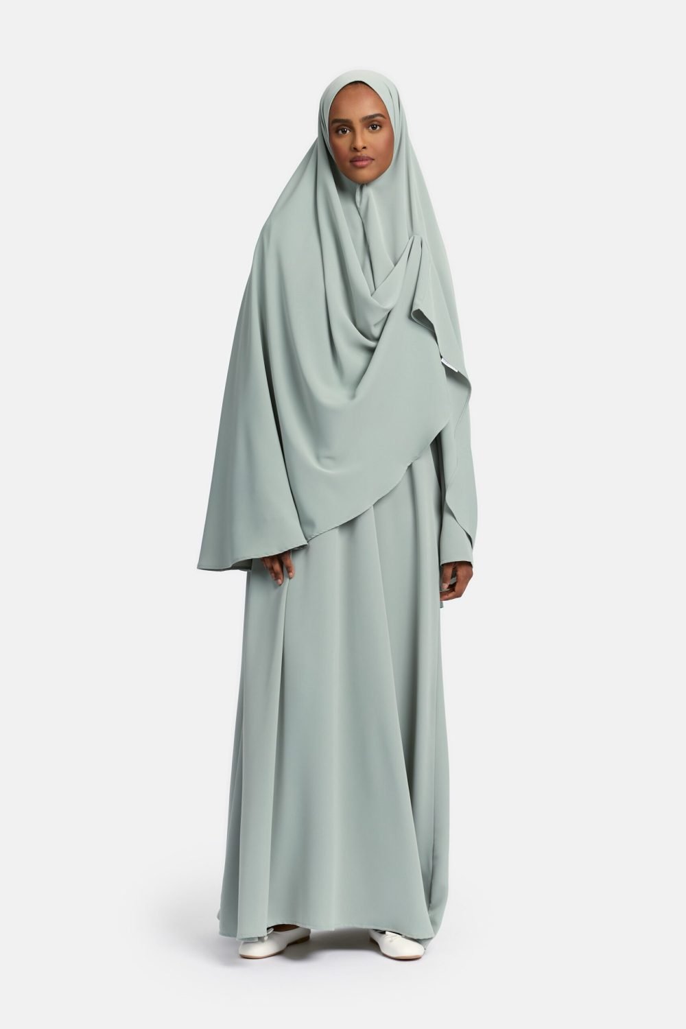 Magnet abaya and khimar set Sea
