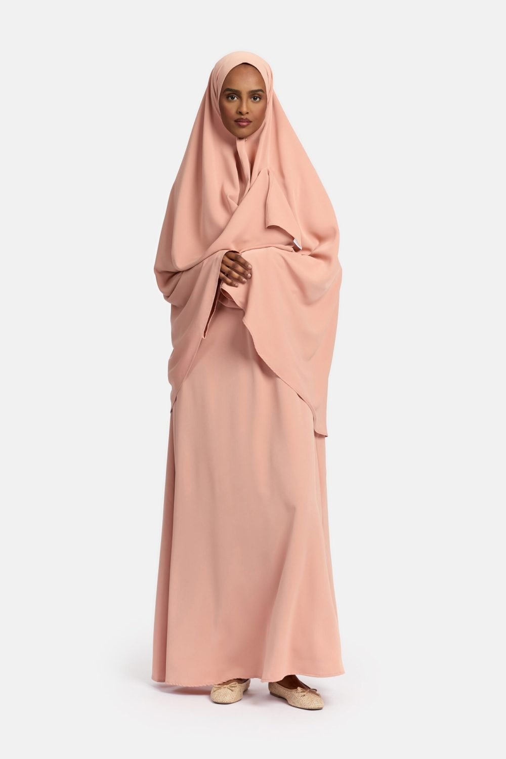 Magnet abaya and khimar set Apricot - Afbeelding 2