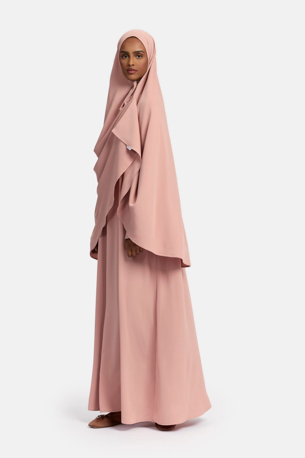 Magnet abaya and khimar set Old Rose - Afbeelding 2
