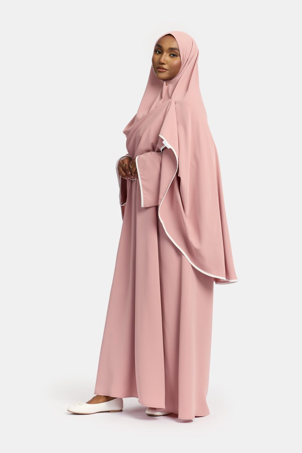 Magnet abaya and khimar set Blossom/White - Afbeelding 2