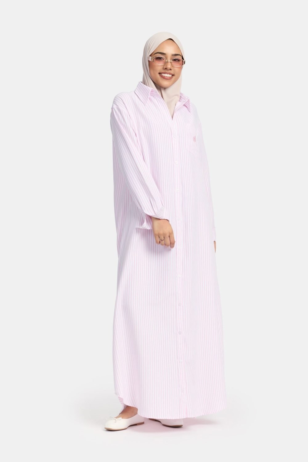 Pinstripe Blouse Pink - Afbeelding 2