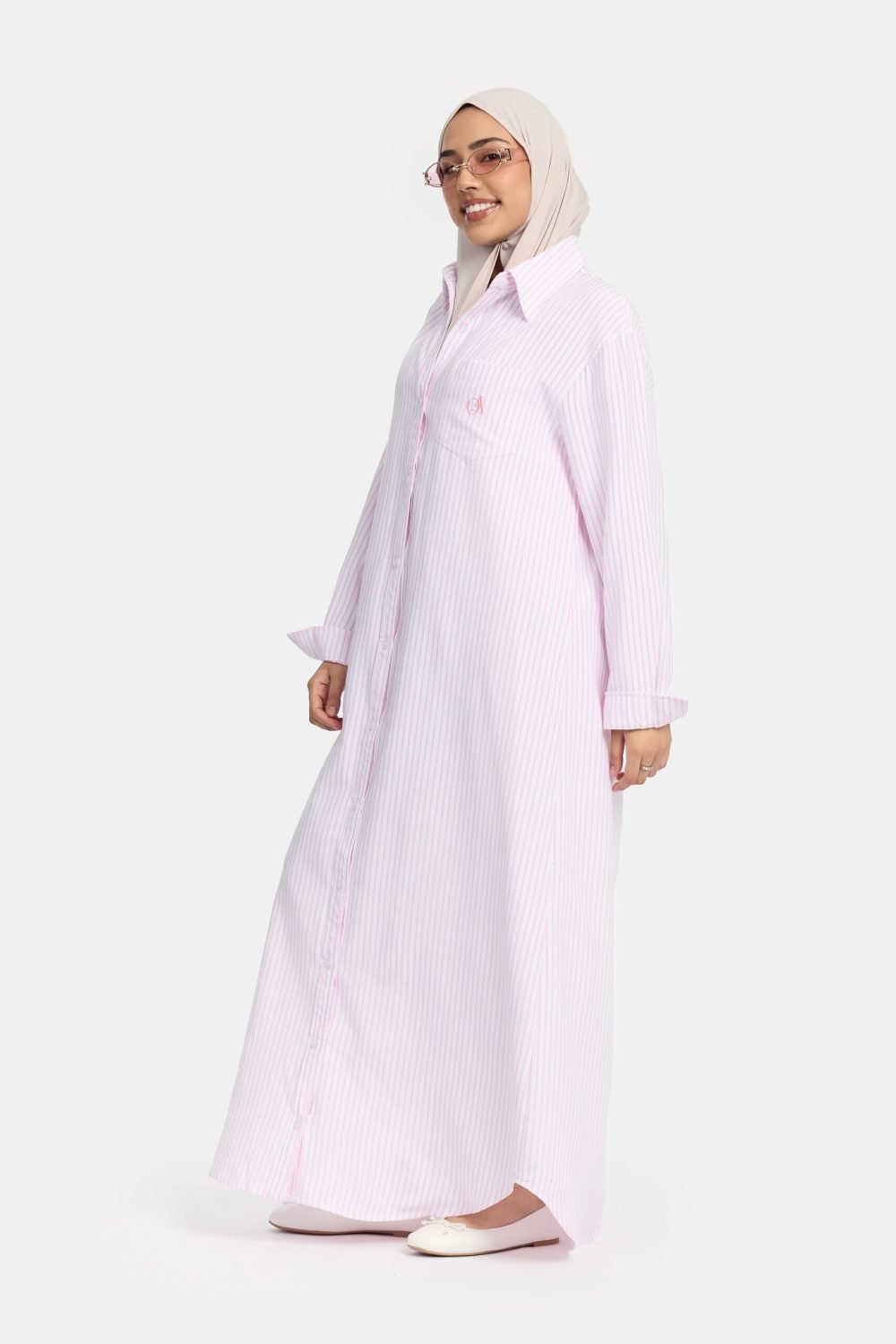 Pinstripe Blouse Pink