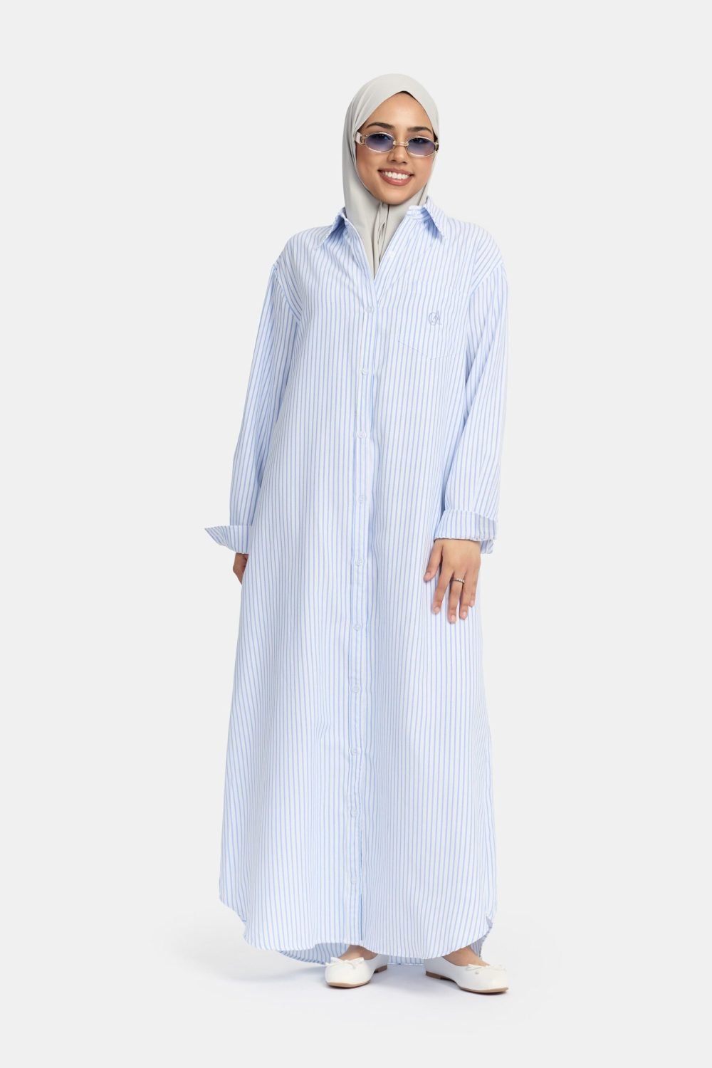 Pinstripe Blouse Blue