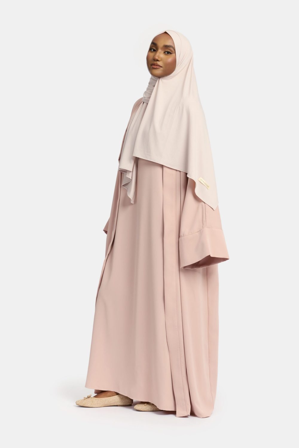 Oversized kimono and abaya set Ivory Rose - Afbeelding 2