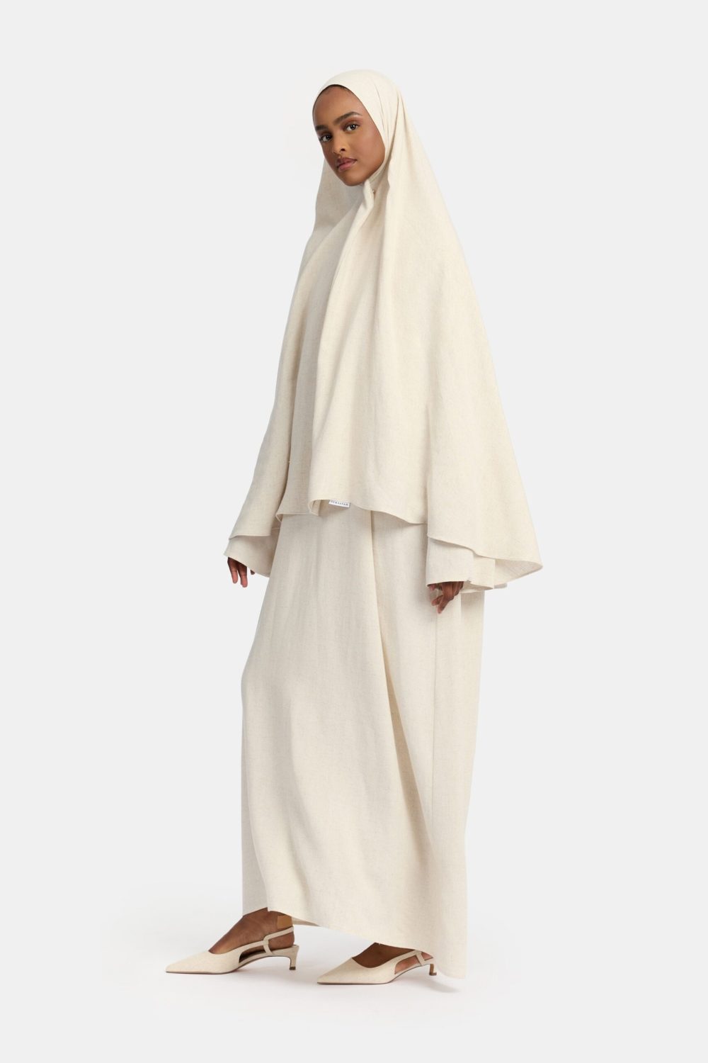 Linen khimar Cream - Afbeelding 3