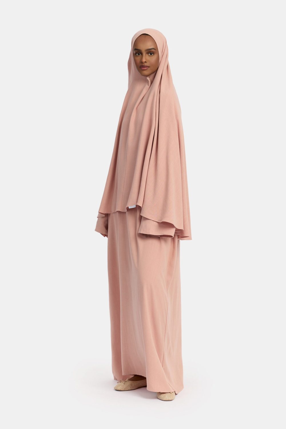 Linen khimar Dusty Rose - Afbeelding 3