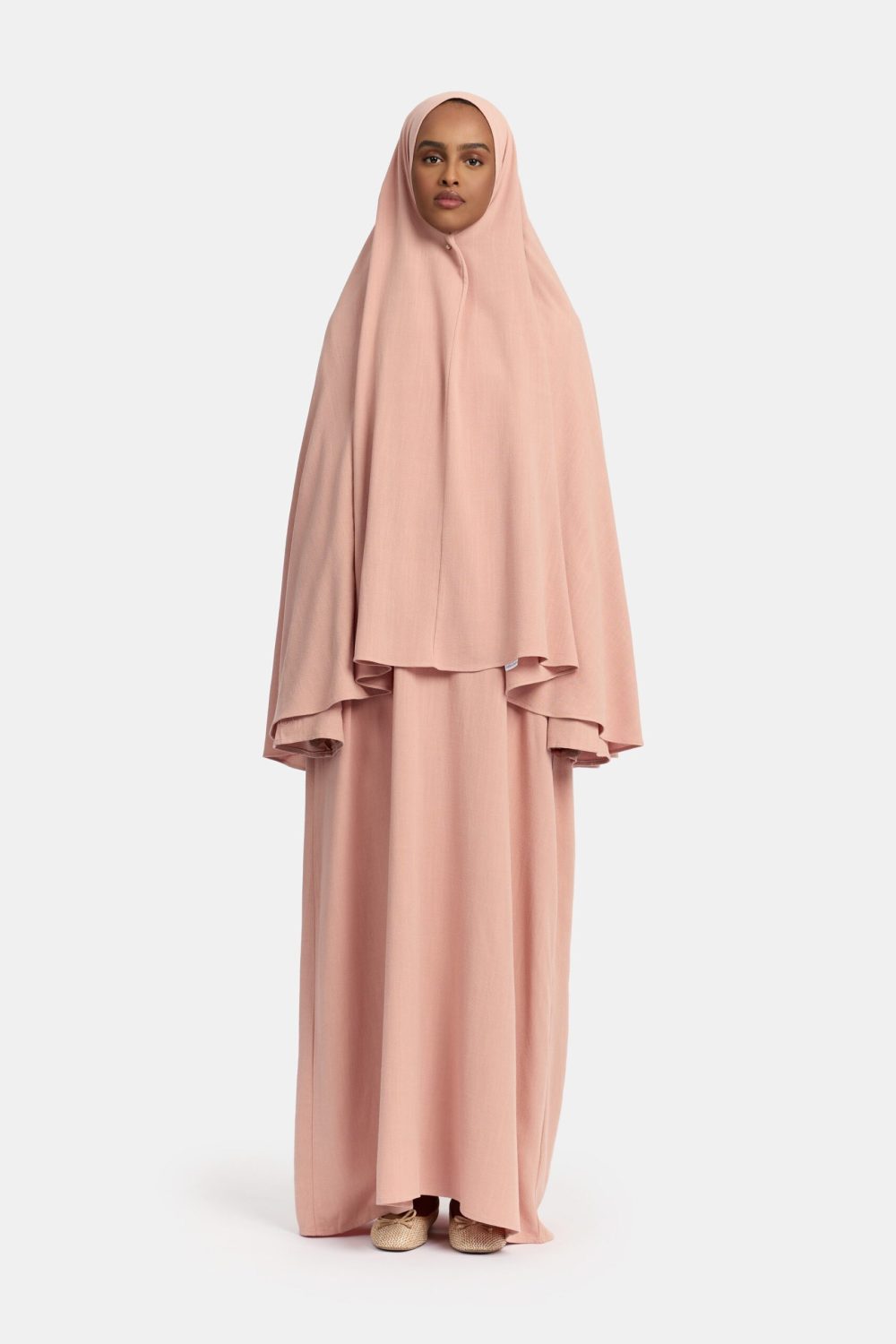 Linen khimar Dusty Rose - Afbeelding 2