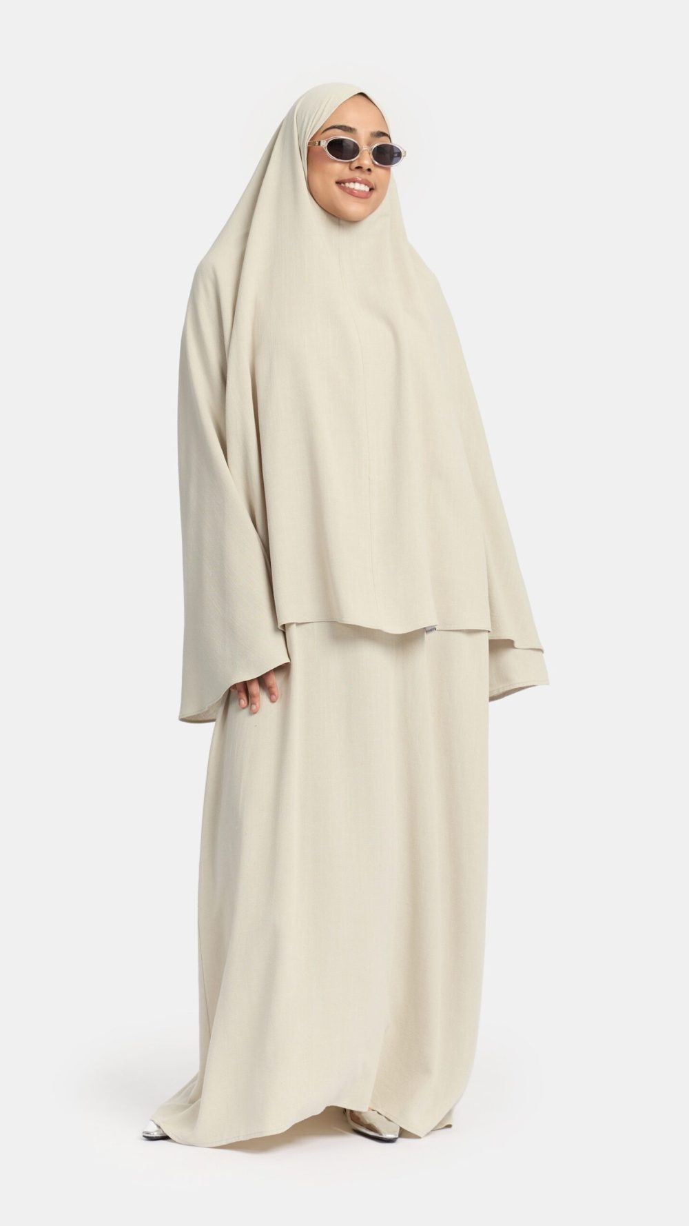 Linen khimar Light Grey