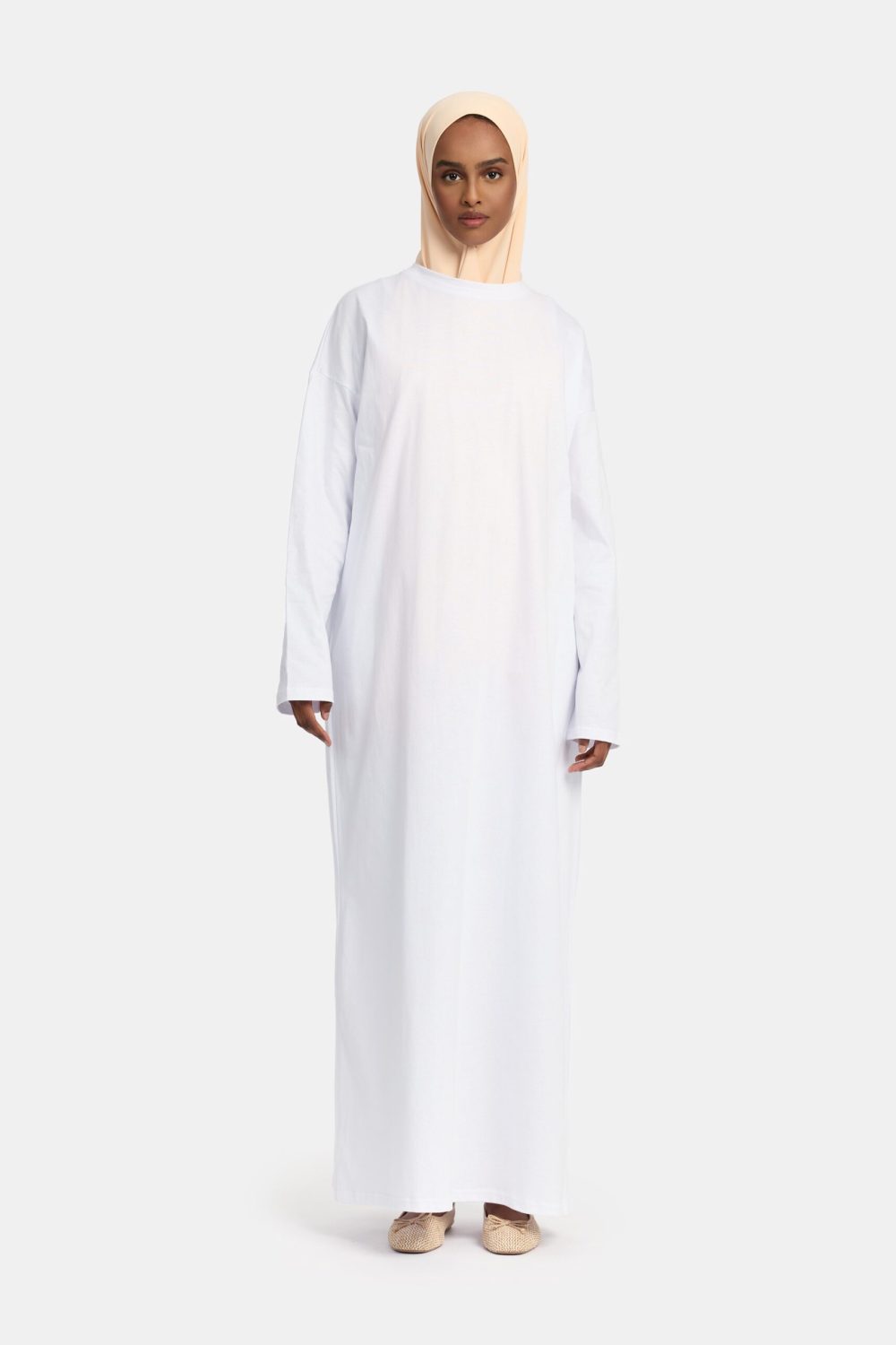 Cotton abaya White