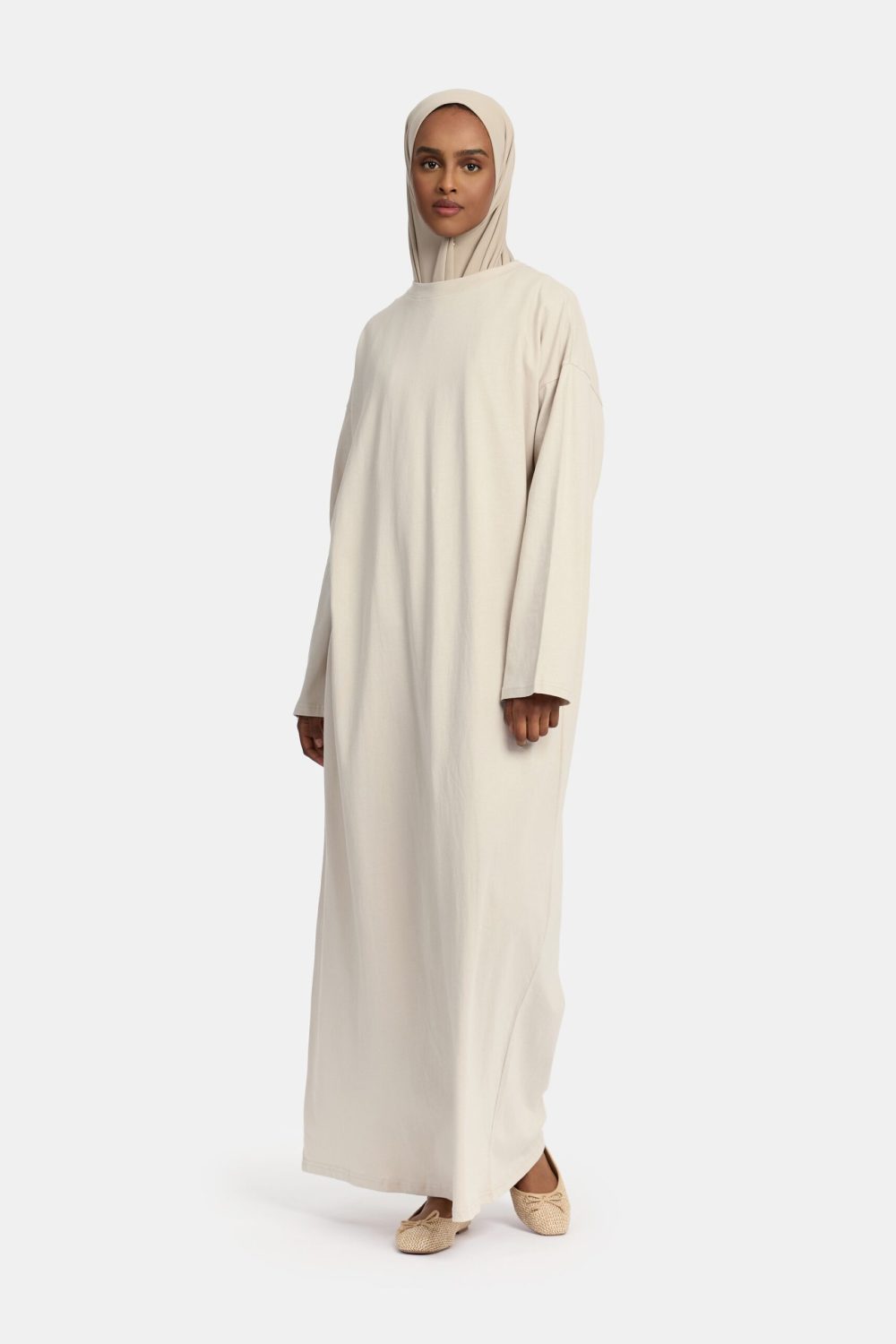 Cotton abaya Oat - Afbeelding 3