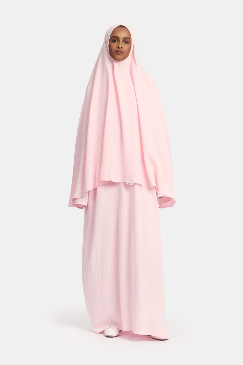 Linen khimar Pink - Afbeelding 2