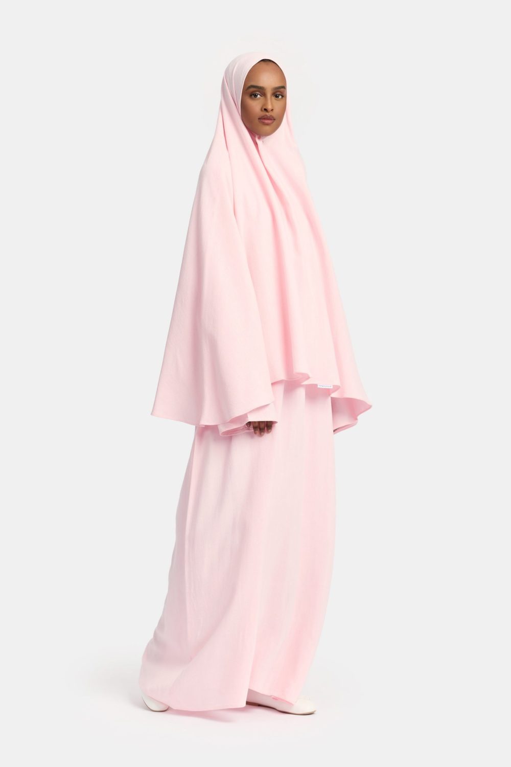 Linen khimar Pink - Afbeelding 4