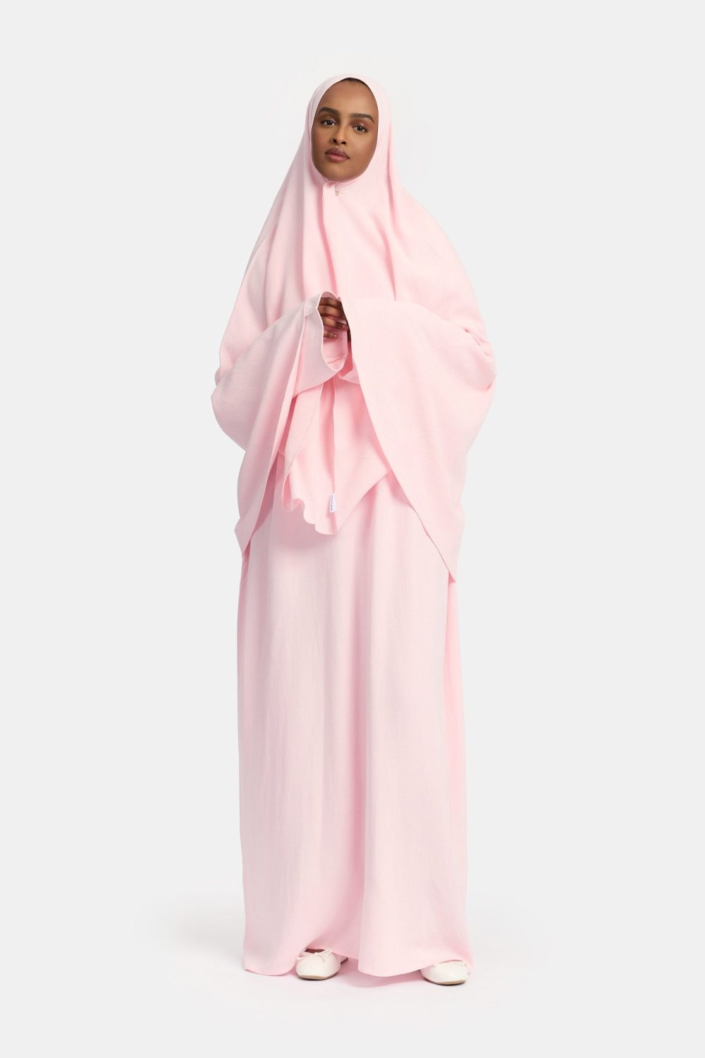 Linen khimar Pink - Afbeelding 3