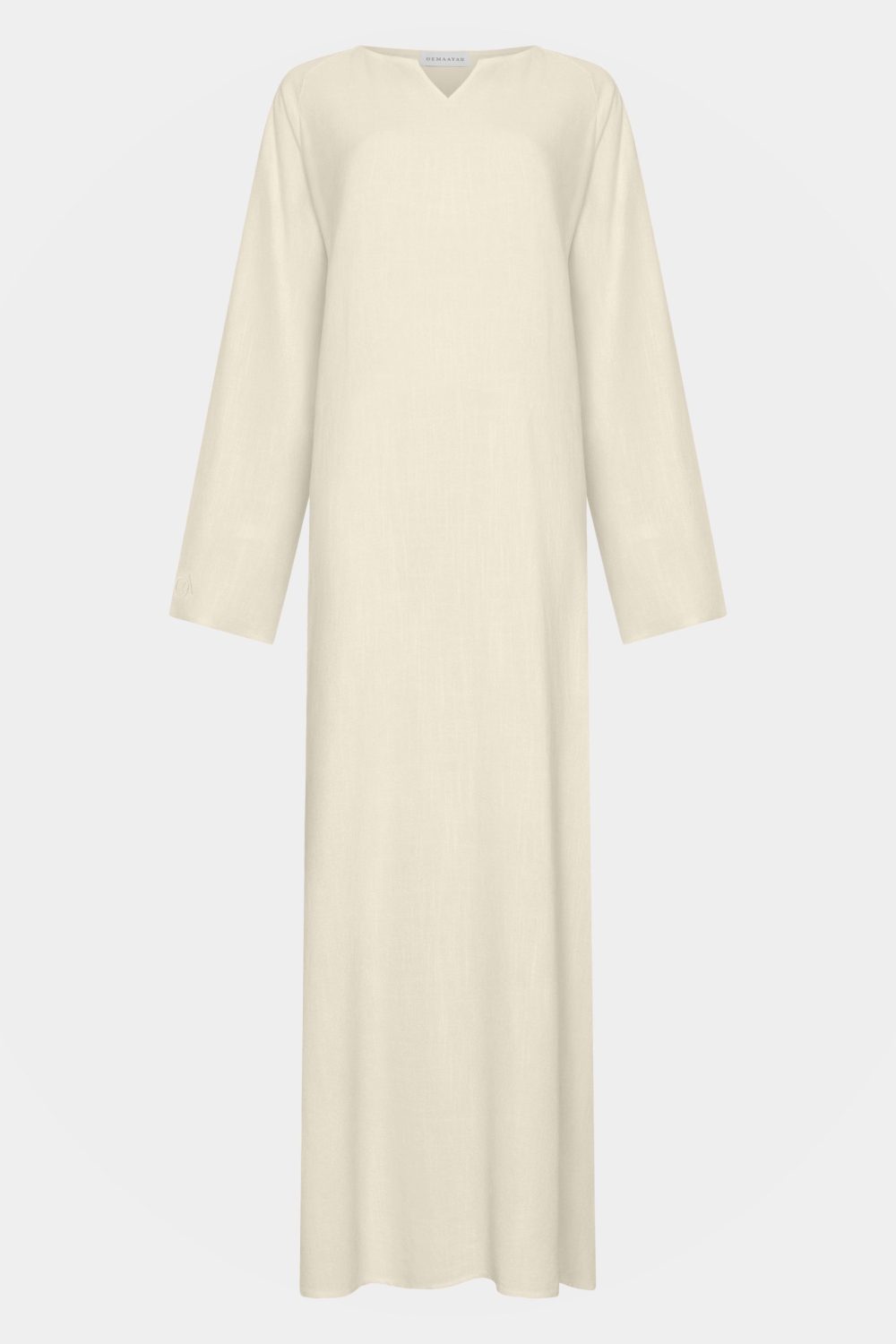 Linen abaya Light Grey - Afbeelding 3
