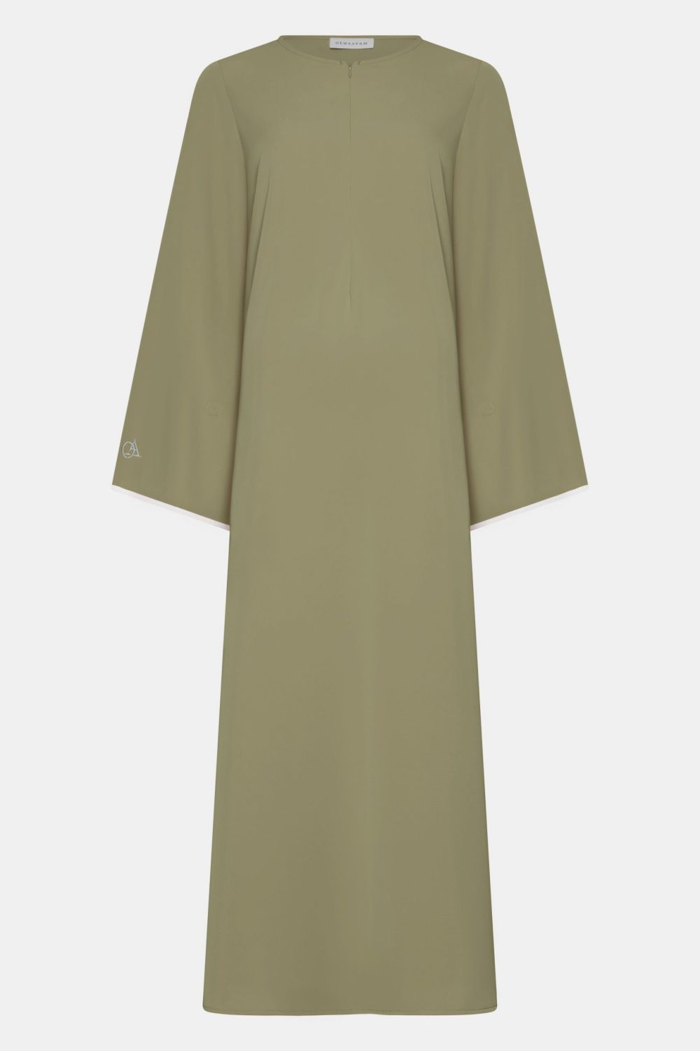 Magnet abaya and khimar set Green/White - Afbeelding 4