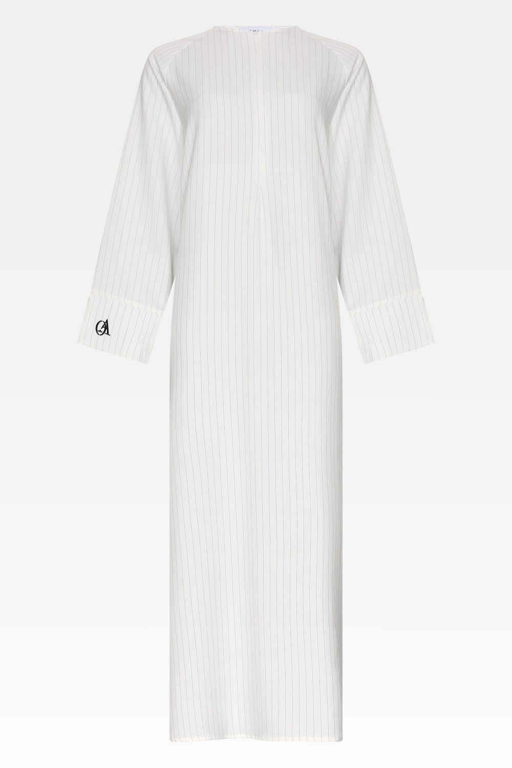 Pinstripe abaya Off White - Afbeelding 4