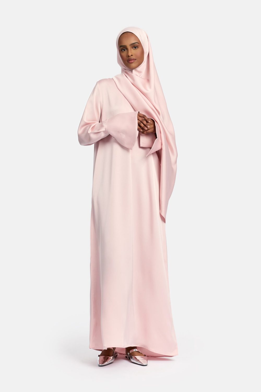 Simplicity abaya Silk Pink - Afbeelding 2
