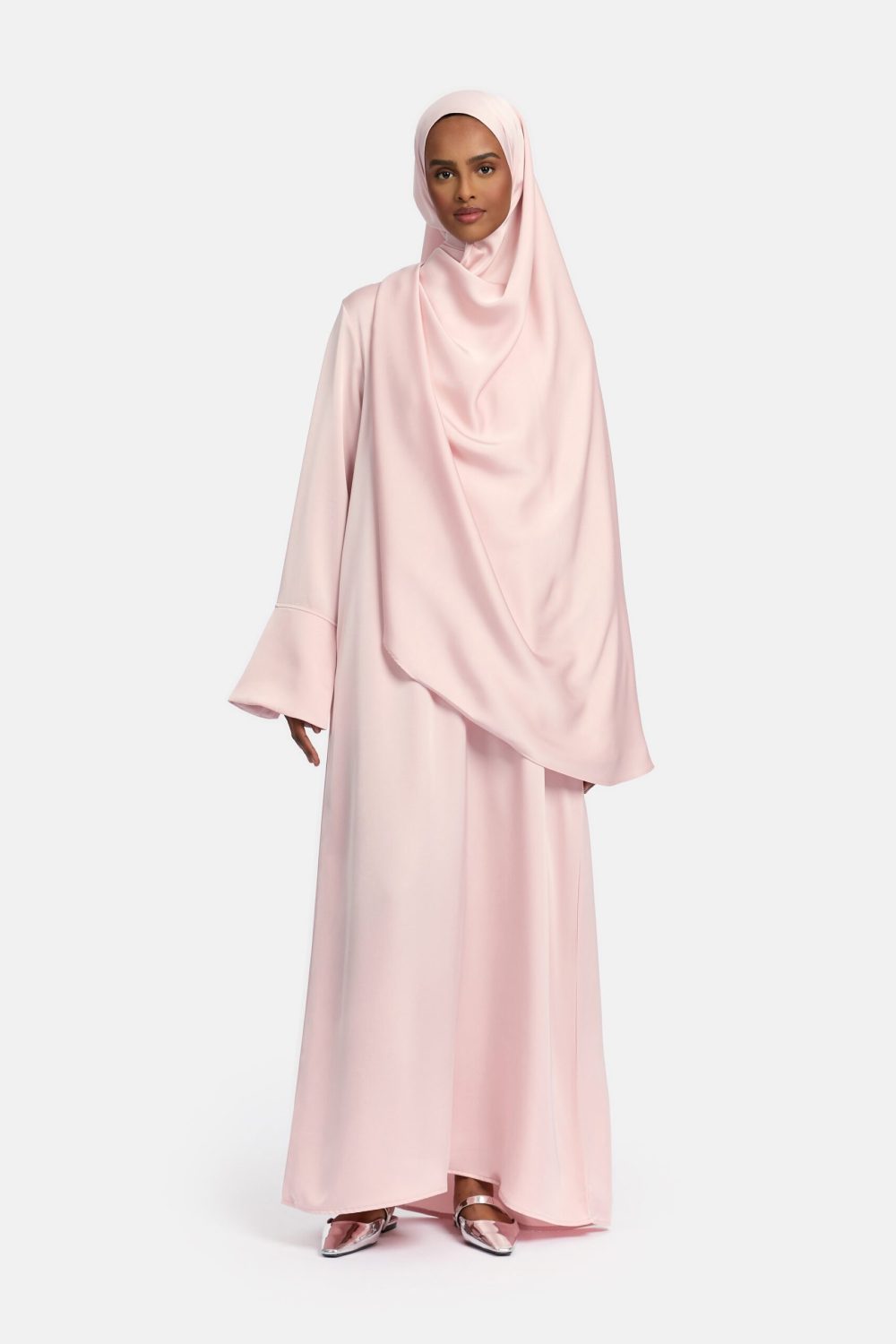 Simplicity abaya Silk Pink