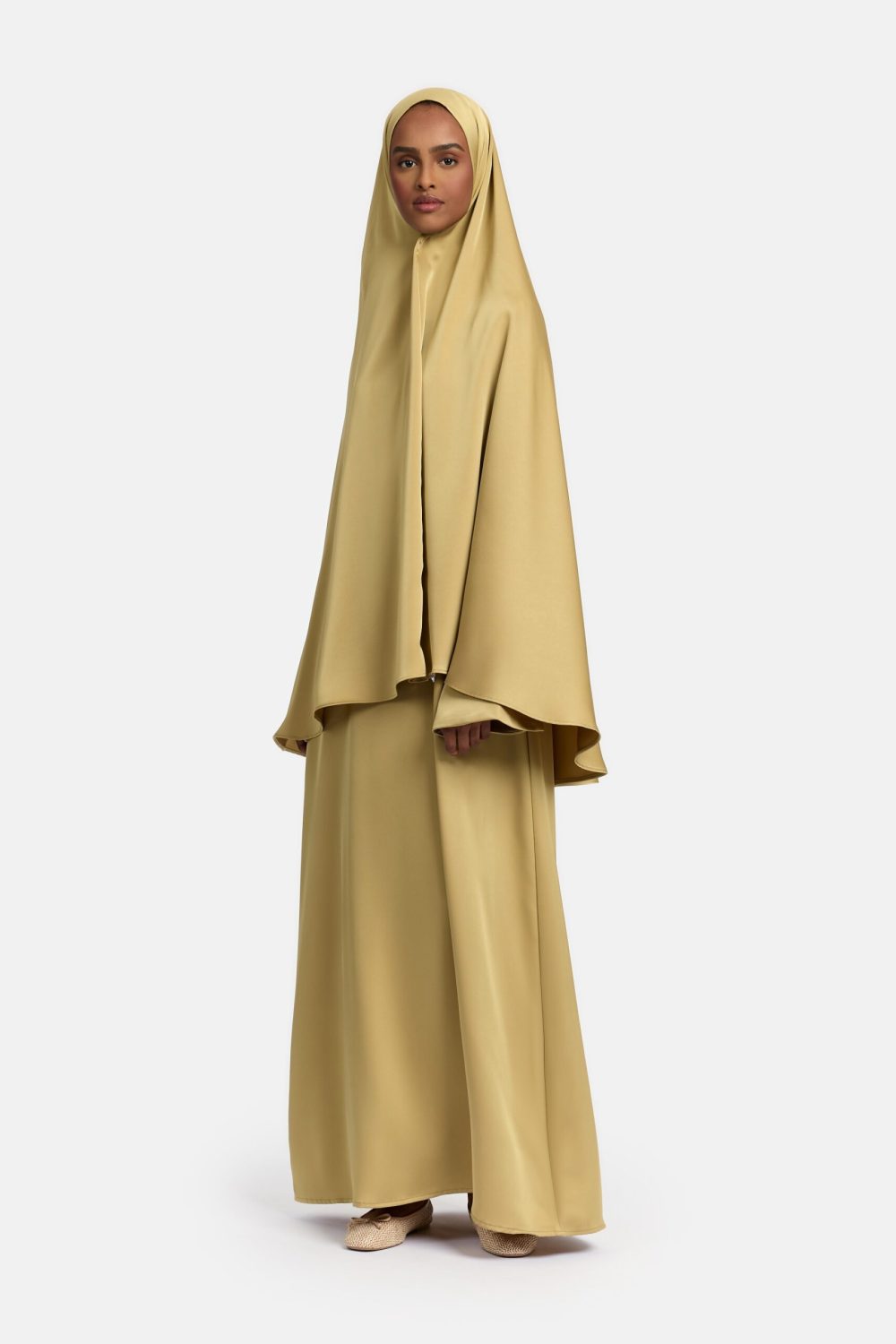 Heup khimar Silk Khaki (simplicity collectie) - Afbeelding 2