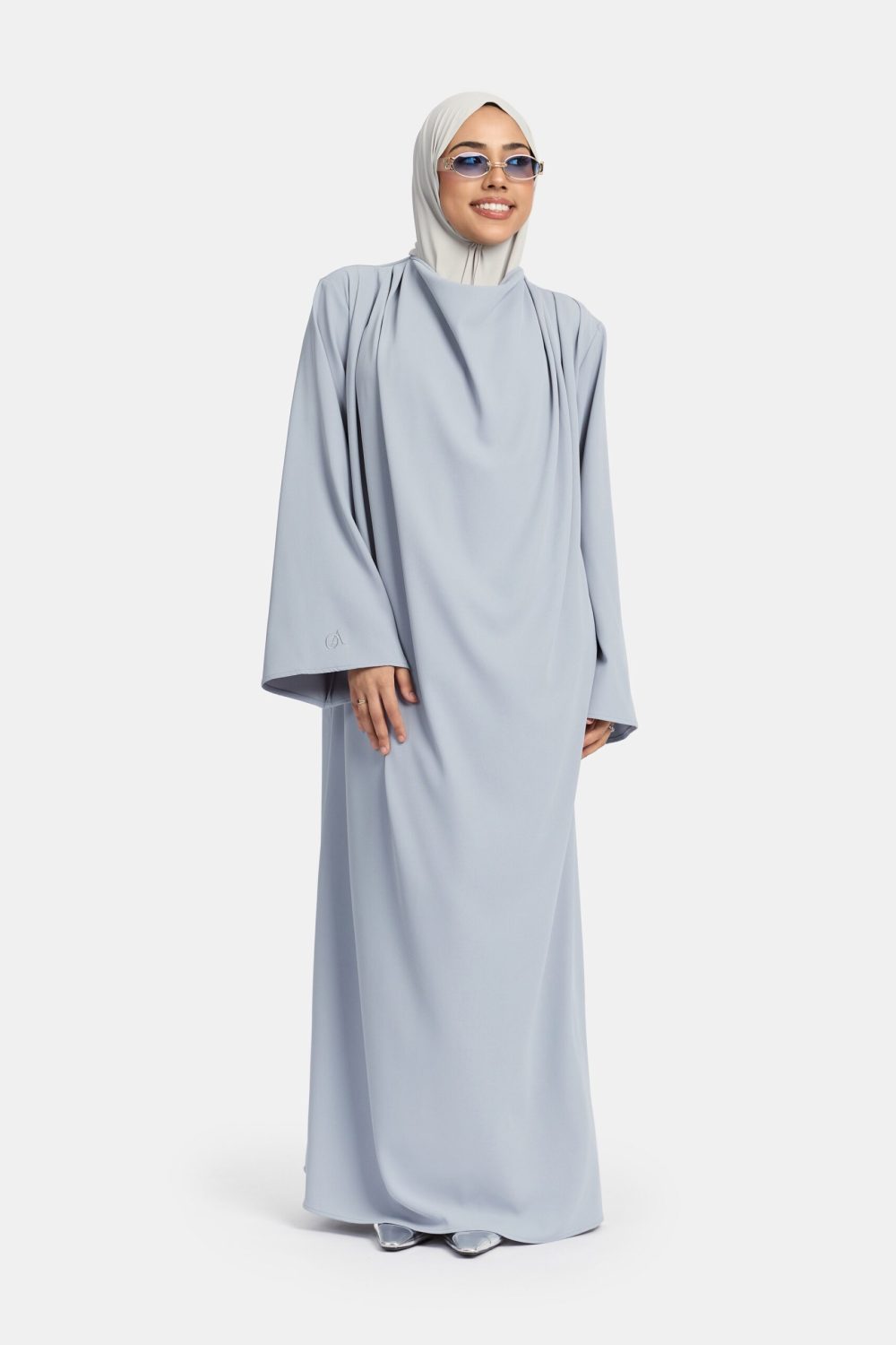 Folded Grace abaya Light Blue - Afbeelding 3