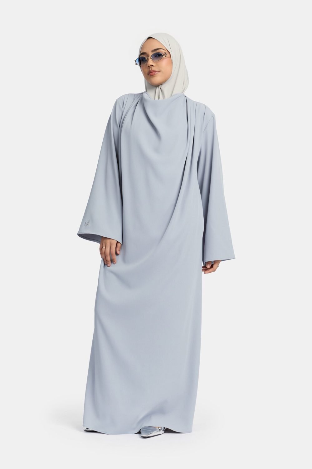 Folded Grace abaya Light Blue - Afbeelding 2