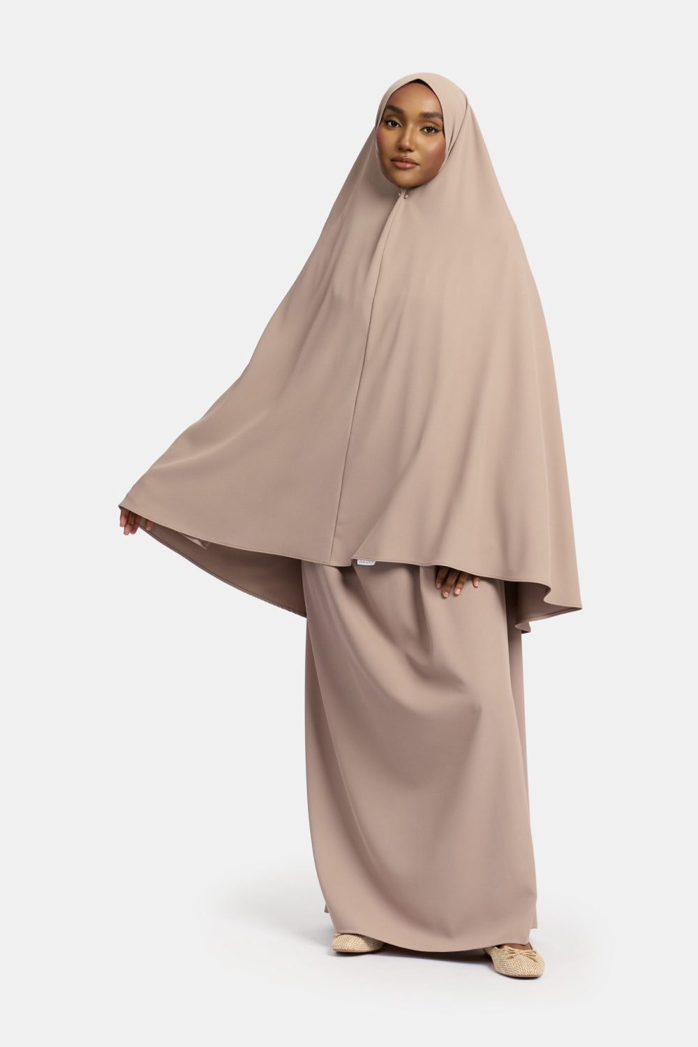 Heup khimar Taupe (Folded Grace)