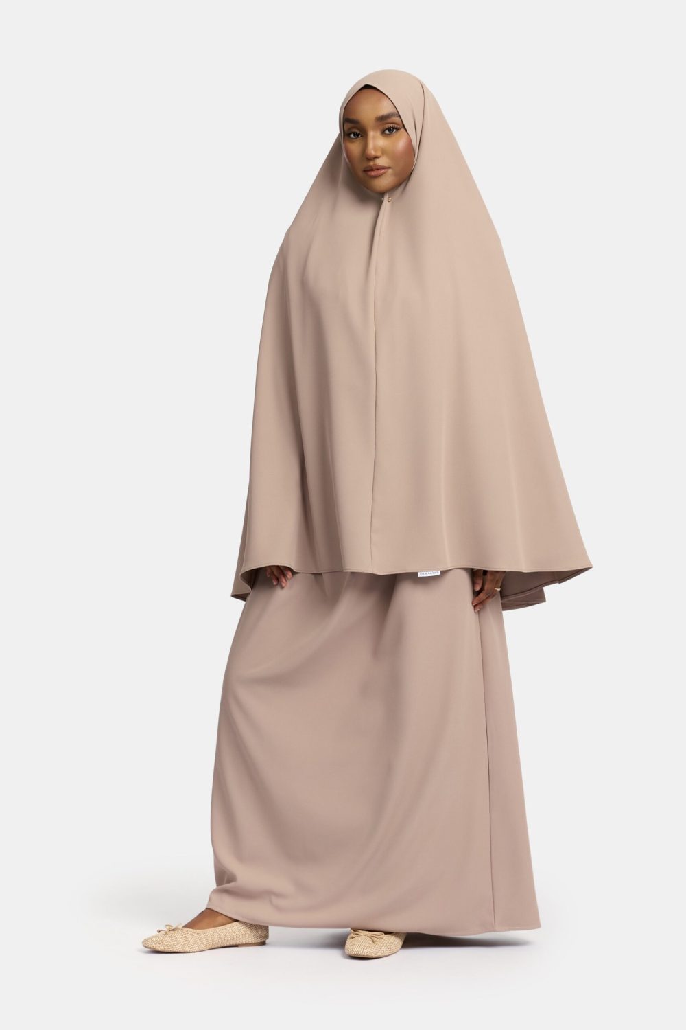 Heup khimar Taupe (Folded Grace) - Afbeelding 2