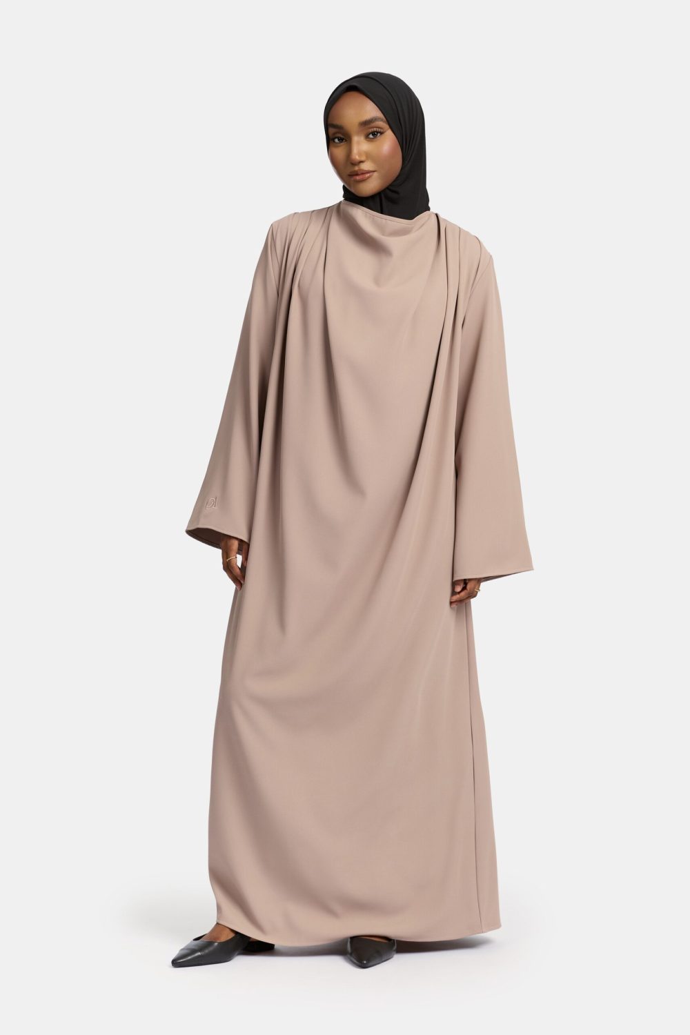 Folded Grace abaya Taupe - Afbeelding 3