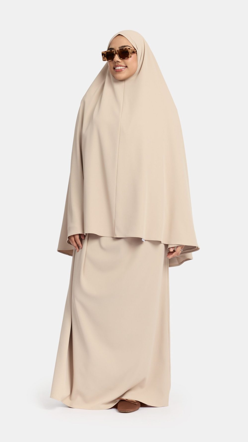 Heup khimar Powder Taupe (Folded Grace)
