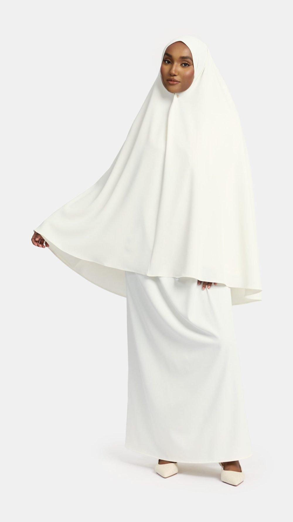 Heup khimar White (Folded Grace)