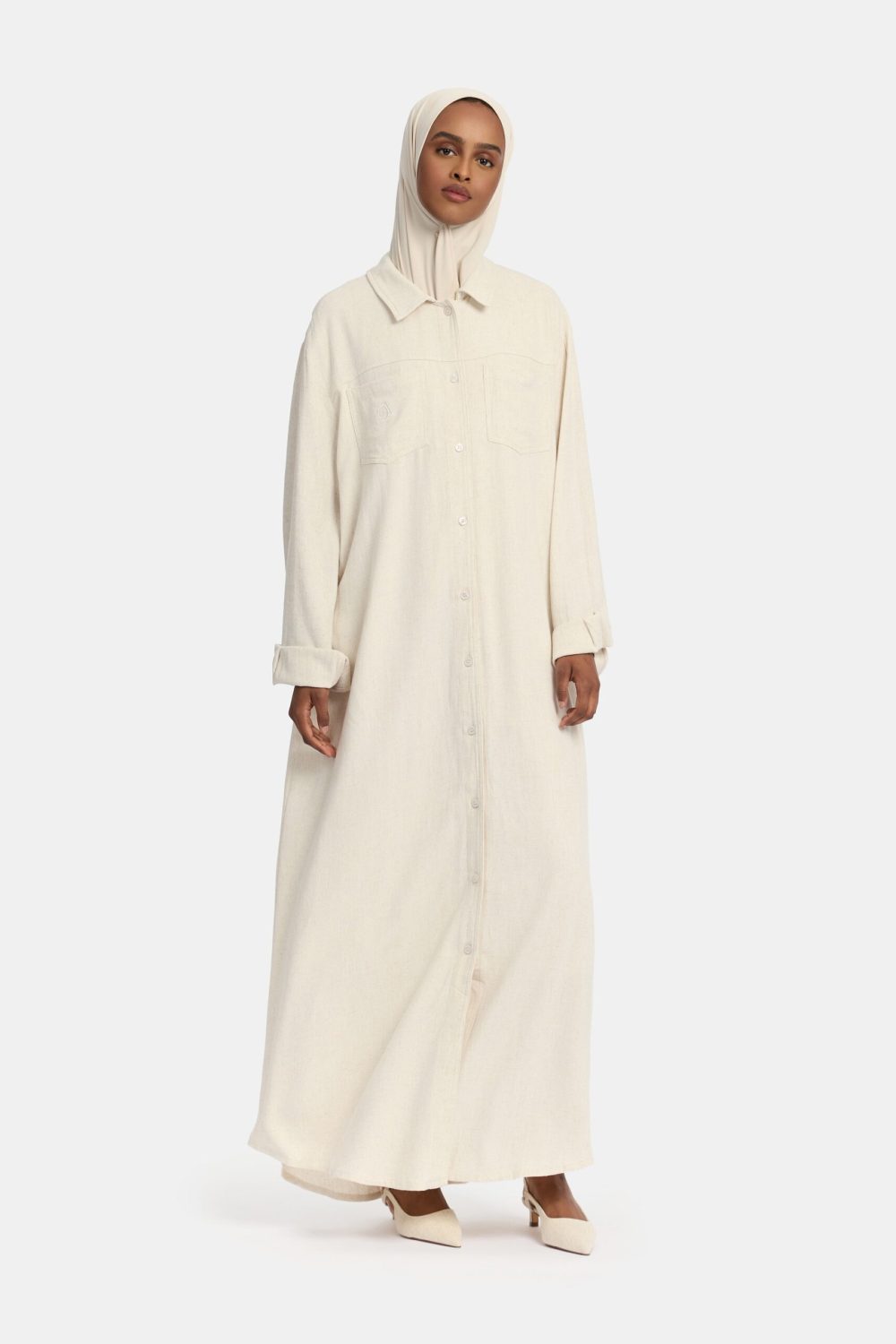 Linen Blouse Cream - Afbeelding 2