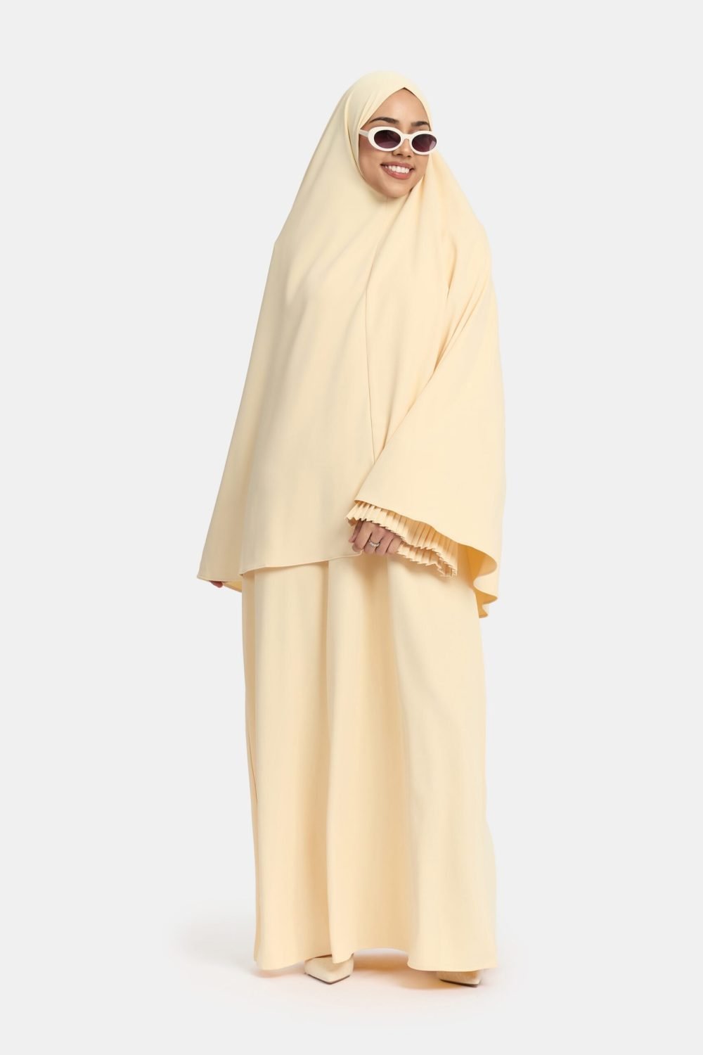 Heup khimar Lemon (plisse collectie)
