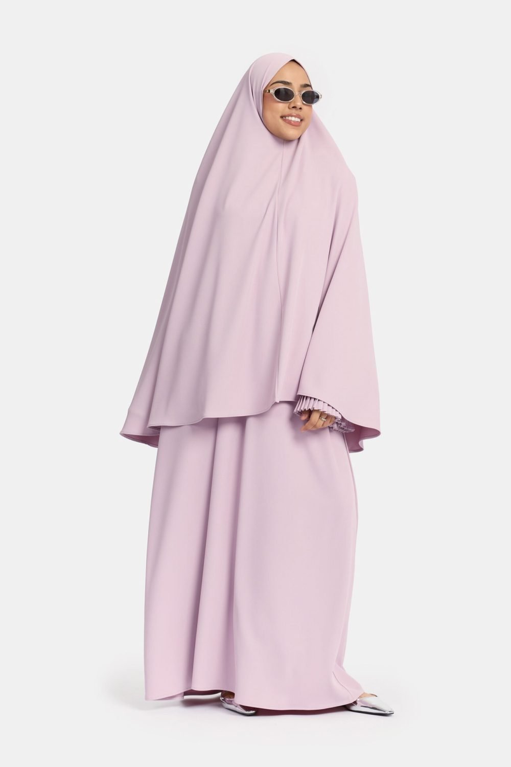 Heup khimar Pastel Pink (plisse collectie)