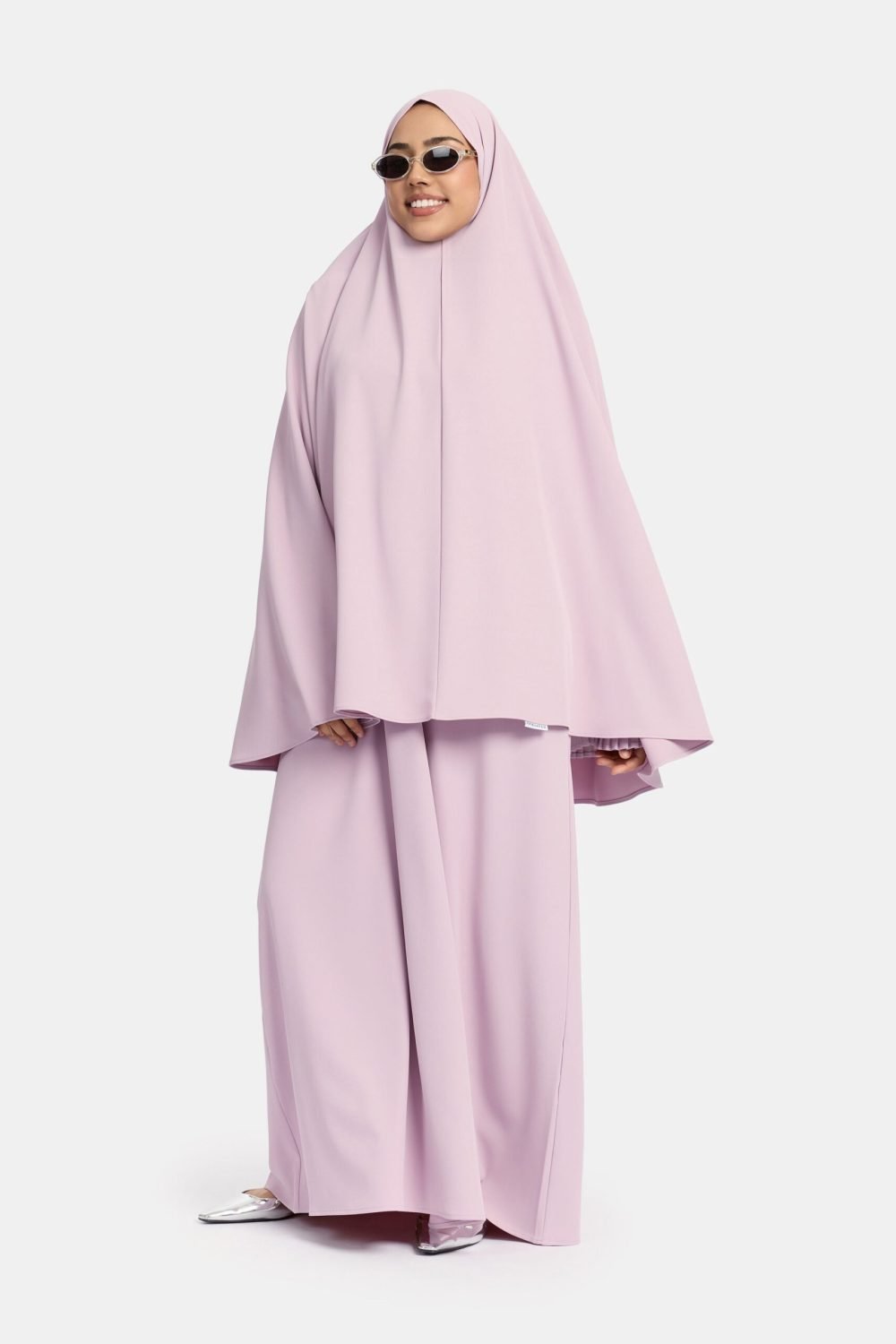 Heup khimar Pastel Pink (plisse collectie) - Afbeelding 2