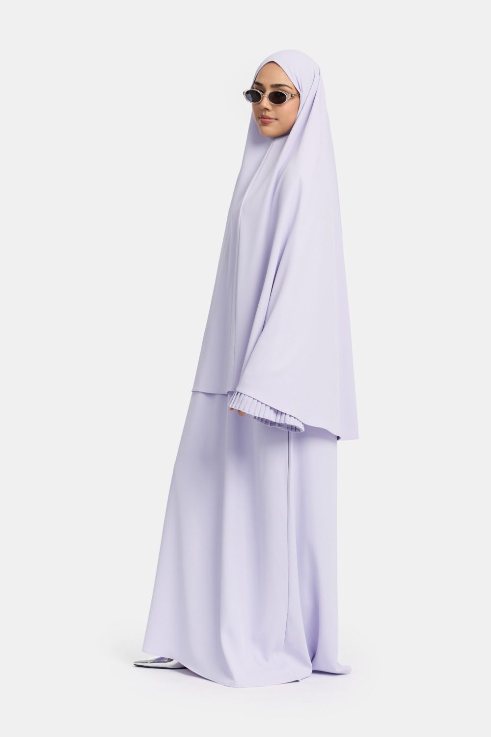Heup khimar Silver Blue (plisse collectie)