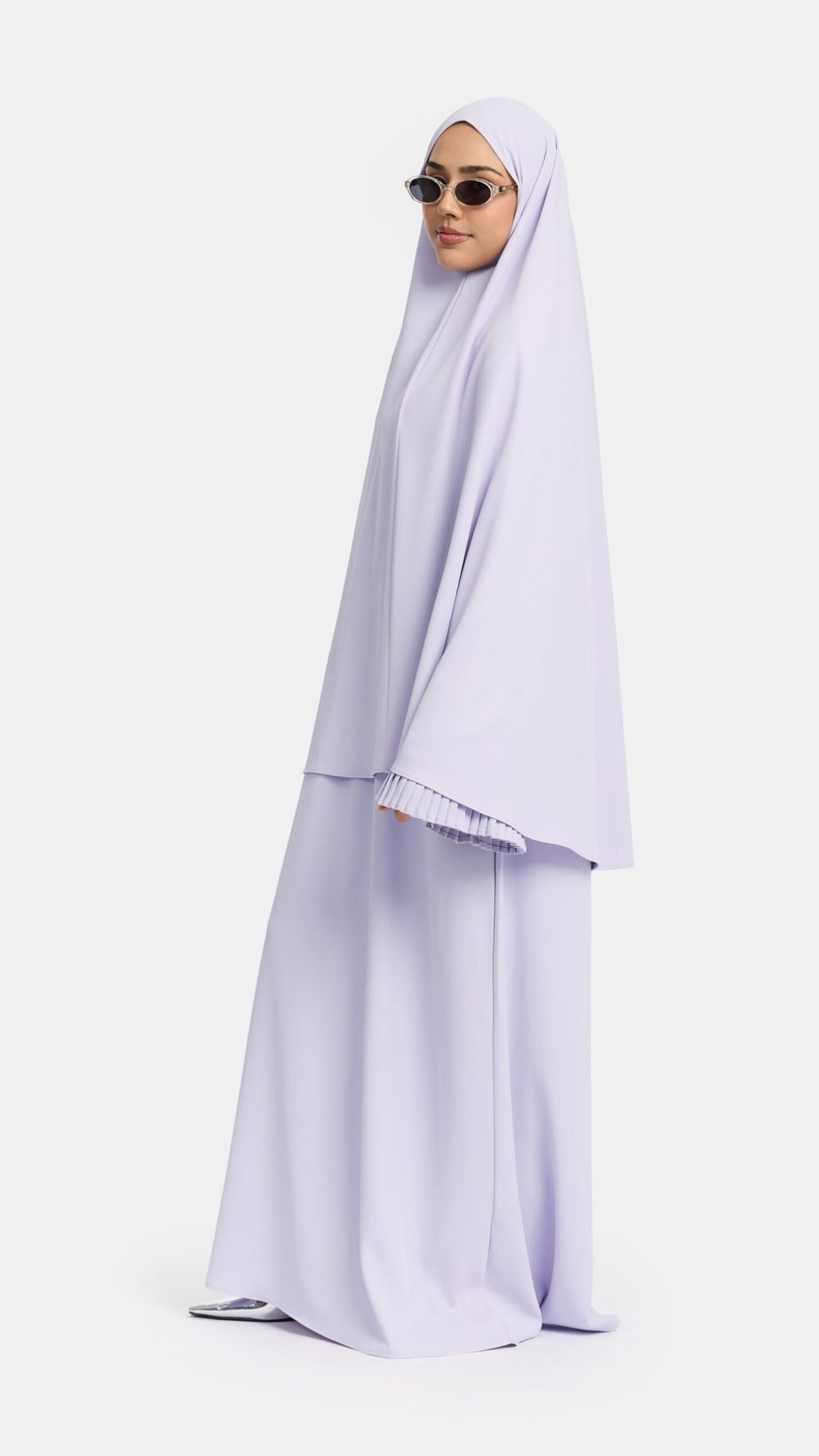 Heup khimar Silver Blue (plisse collectie)