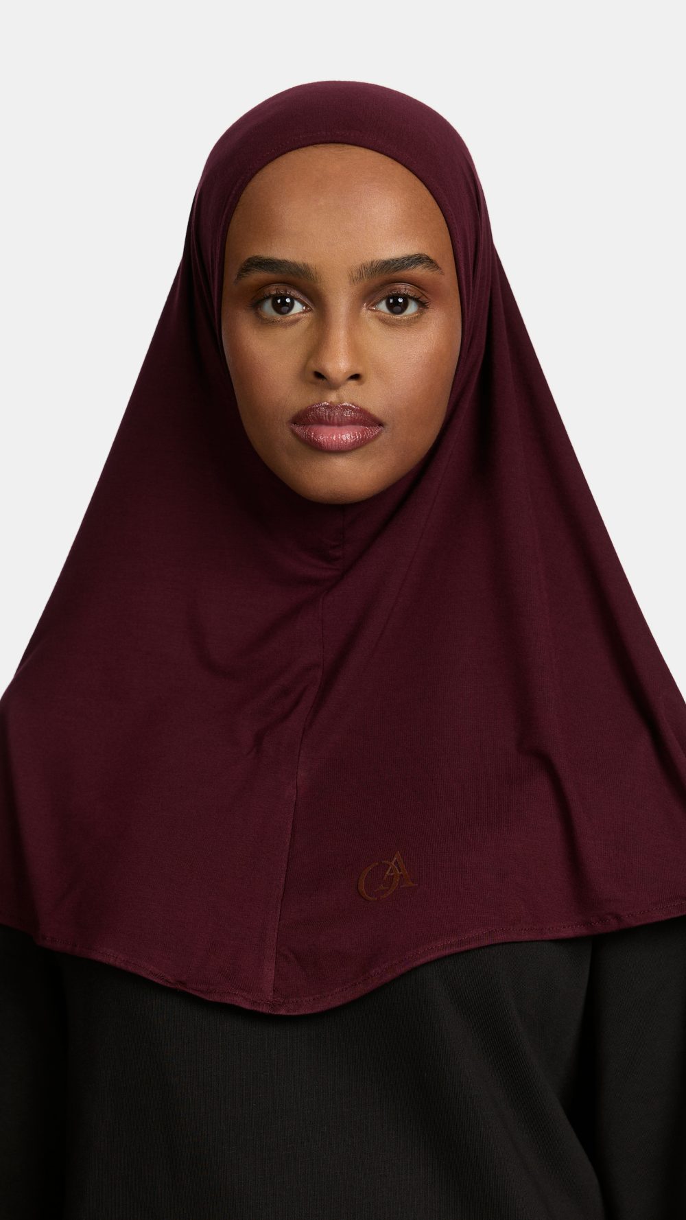 Bamboo jersey hijab Brown Purple