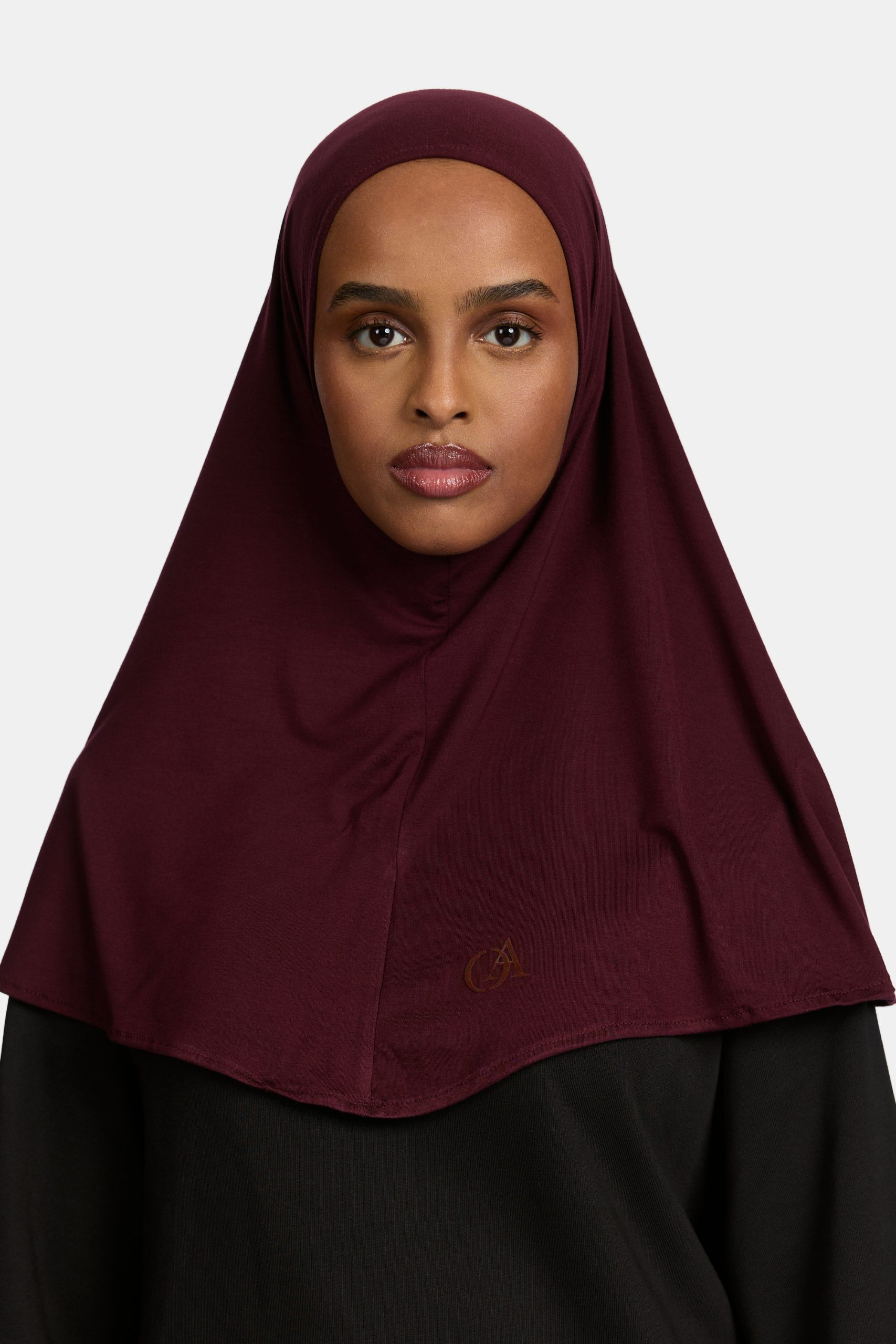 Bamboo jersey hijab Brown Purple