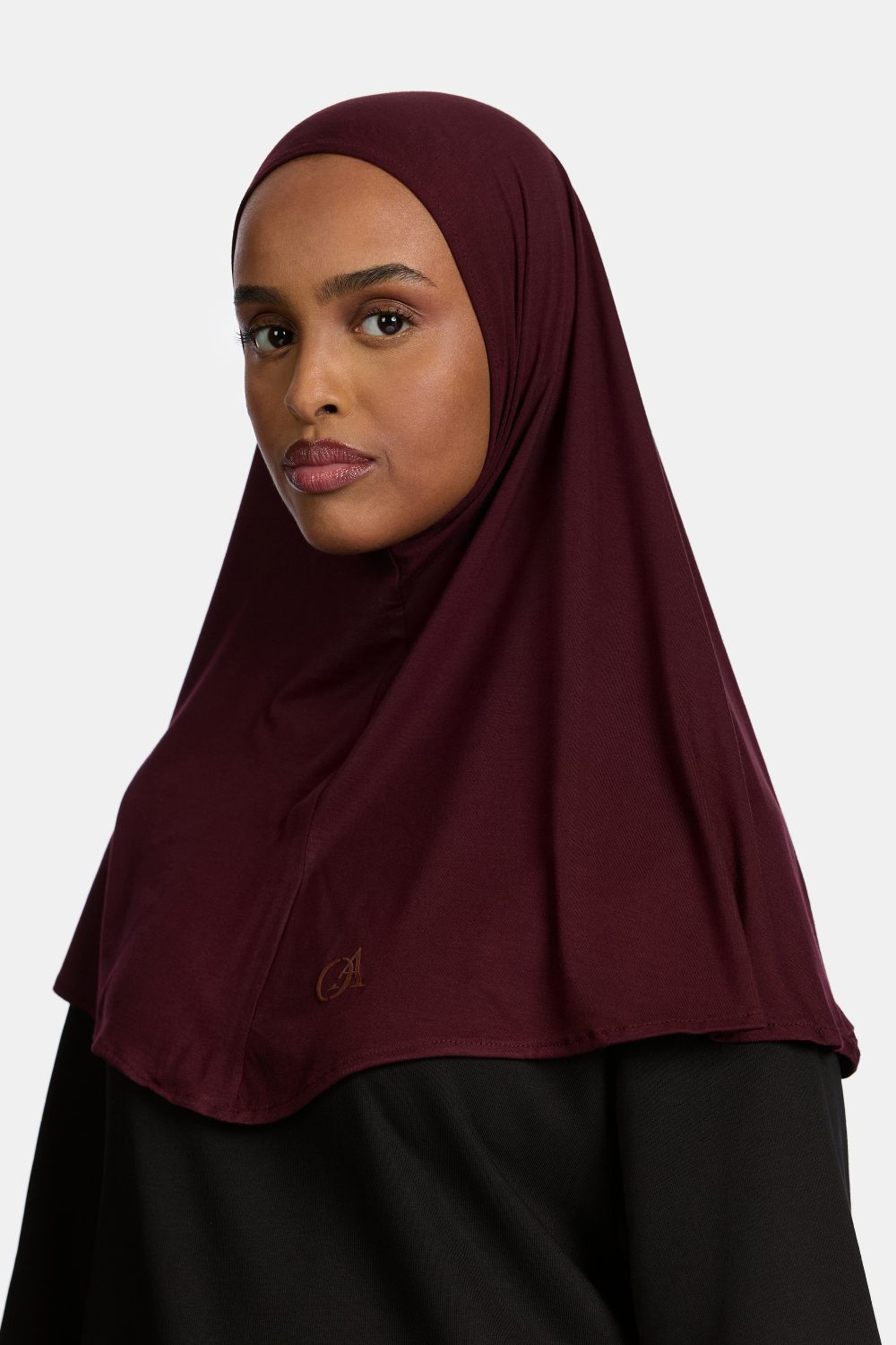 Bamboo jersey hijab Brown Purple - Afbeelding 2