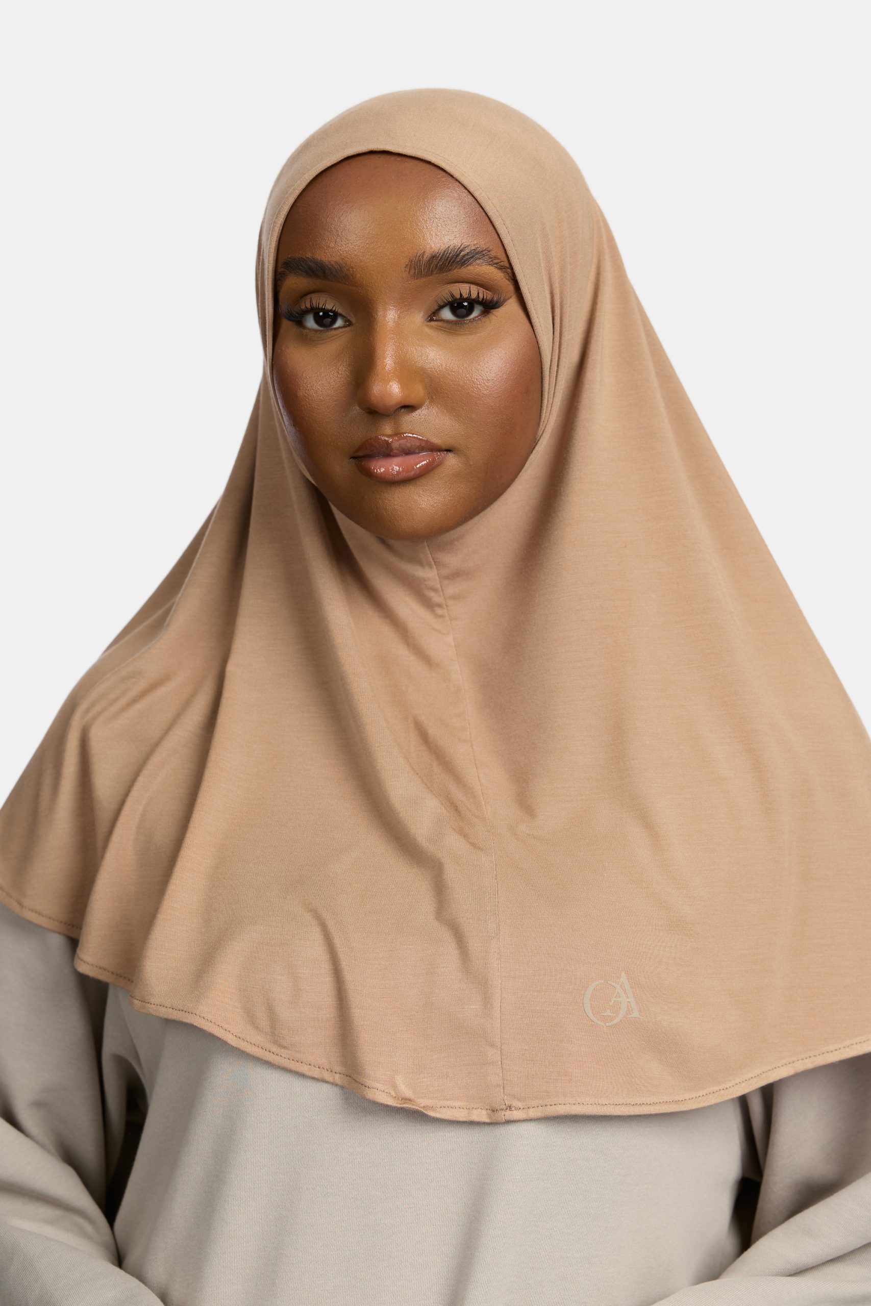 Bamboo jersey hijab Cappuccino