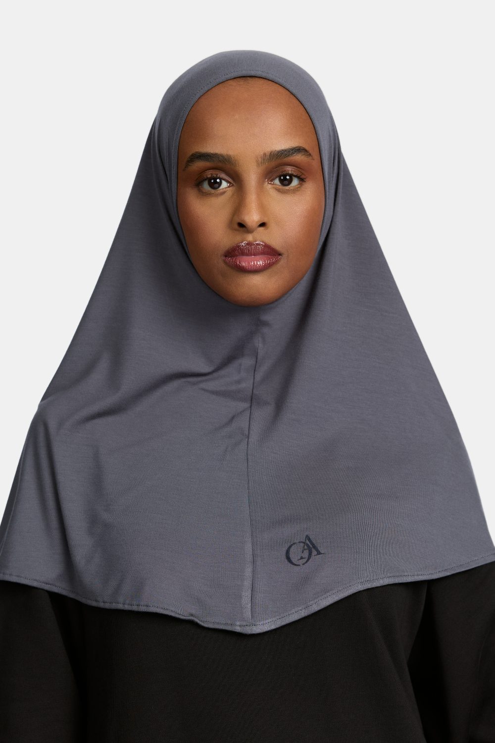 Bamboo jersey hijab Charcoal Blue