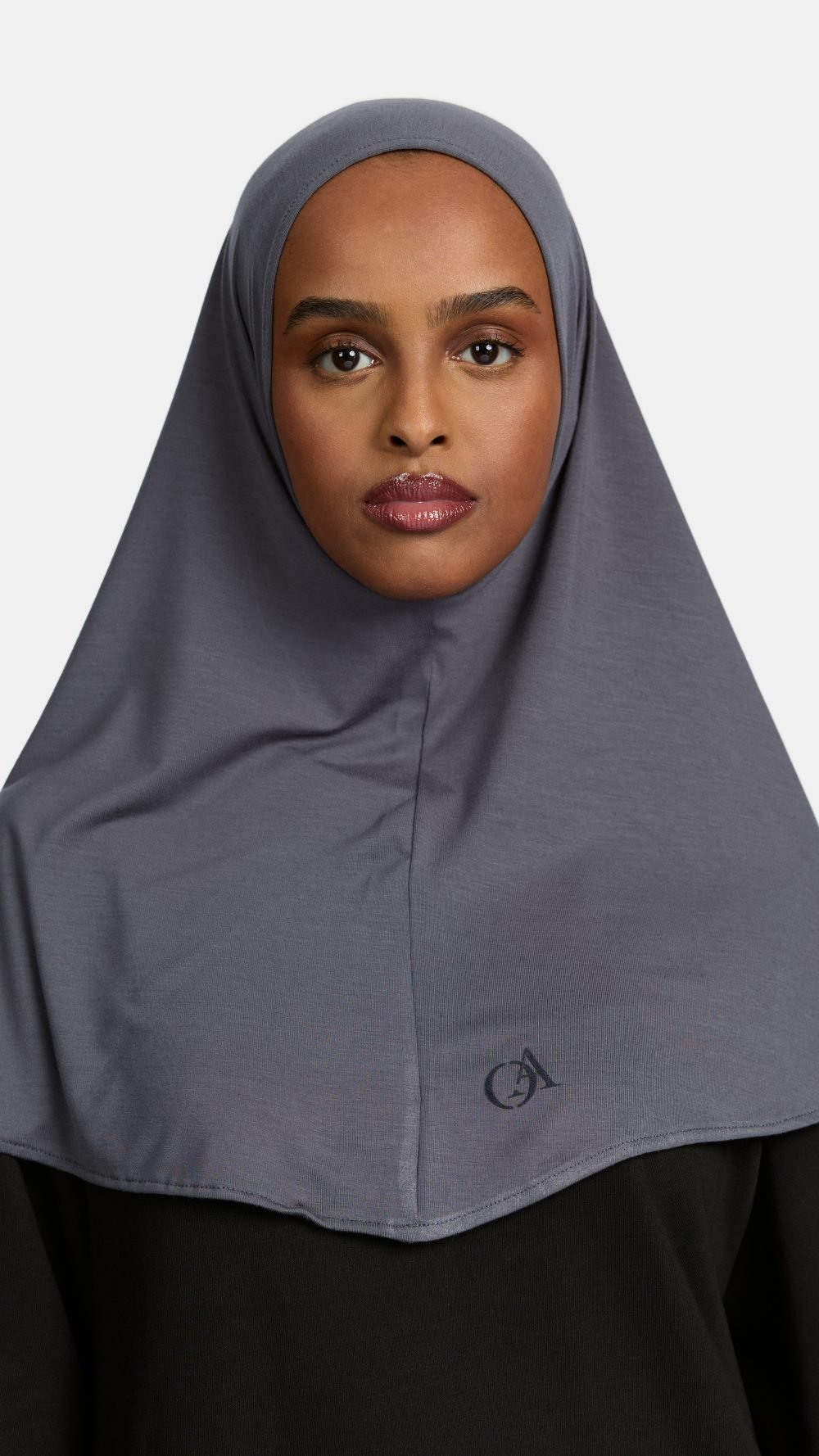 Bamboo jersey hijab Charcoal Blue