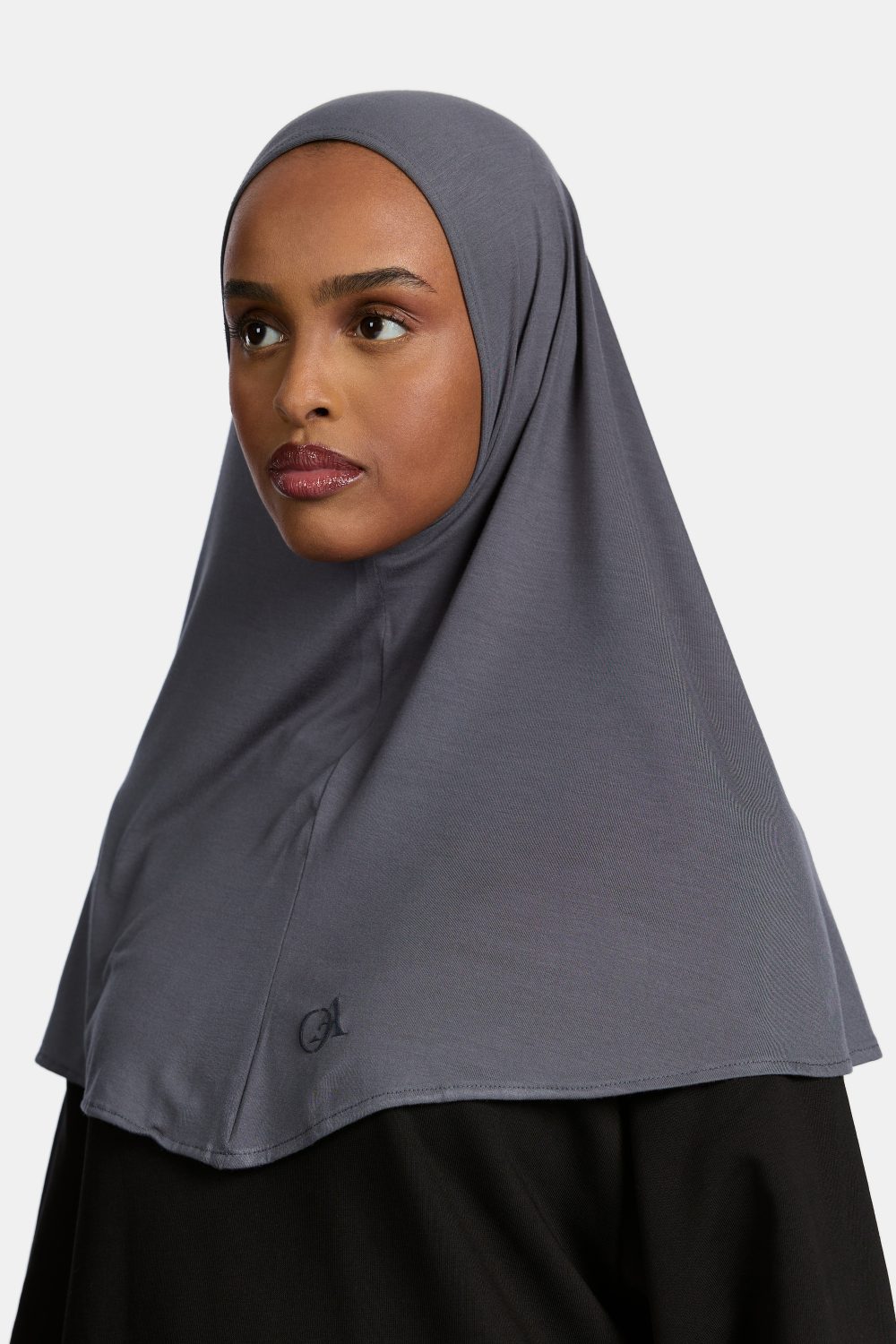 Bamboo jersey hijab Charcoal Blue - Afbeelding 2