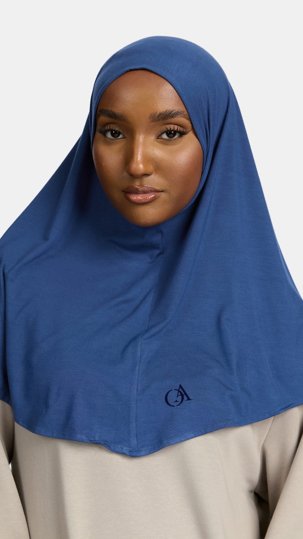 Bamboo jersey hijab Cobalt Blue