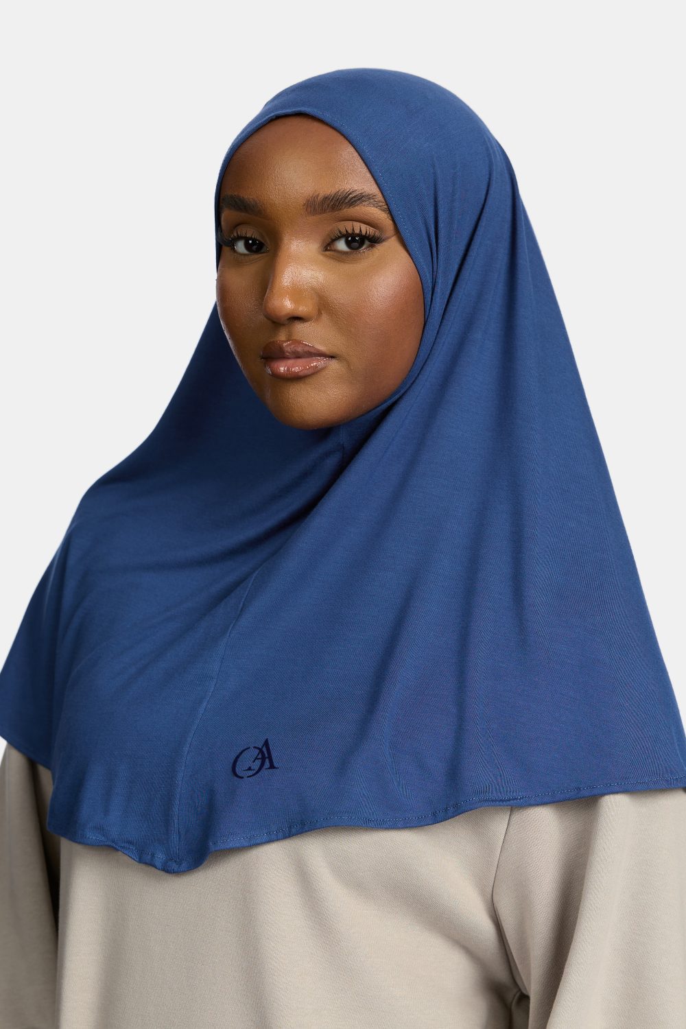 Bamboo jersey hijab Cobalt Blue - Afbeelding 2